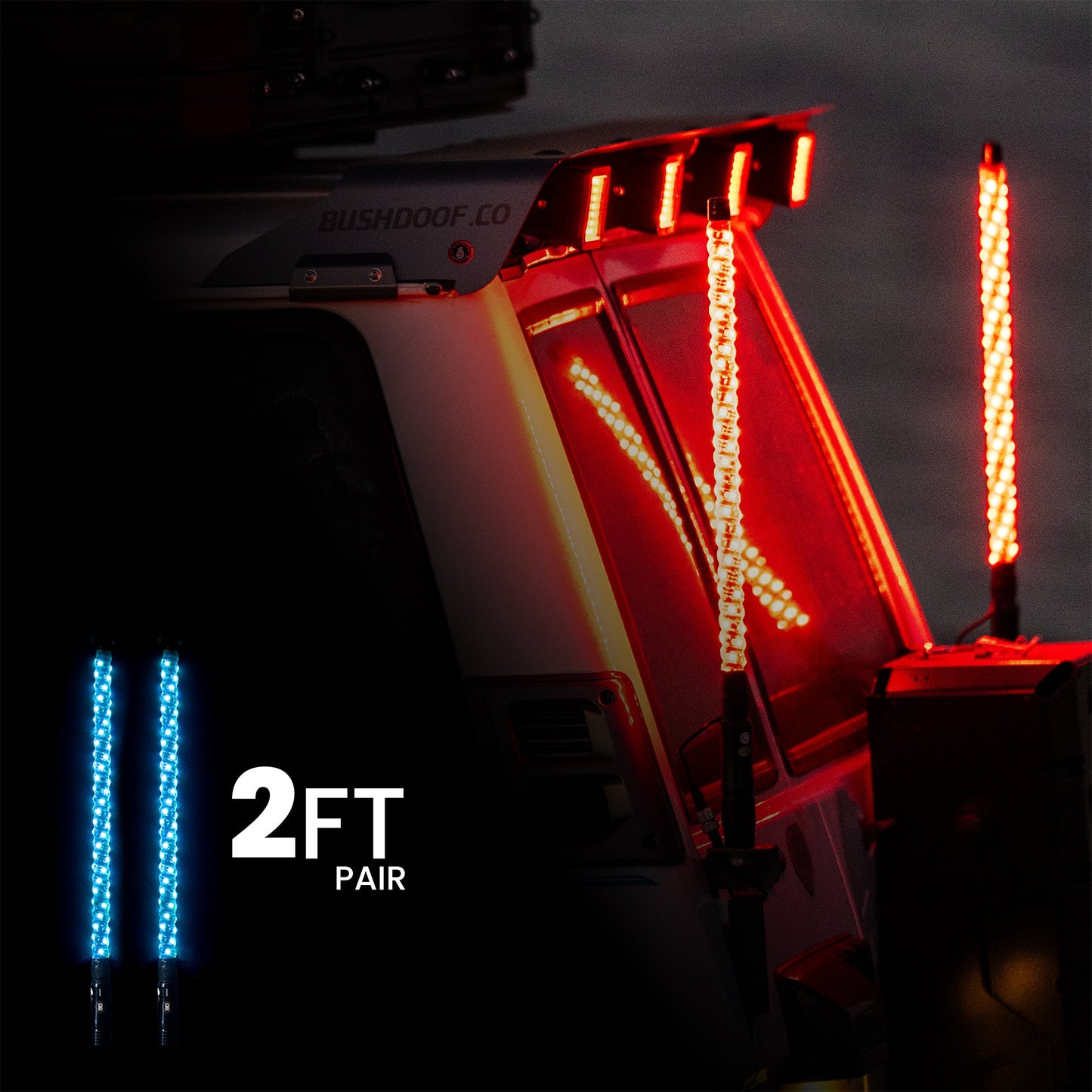 2ft LED Whip Lights - Bushdoof Lighting