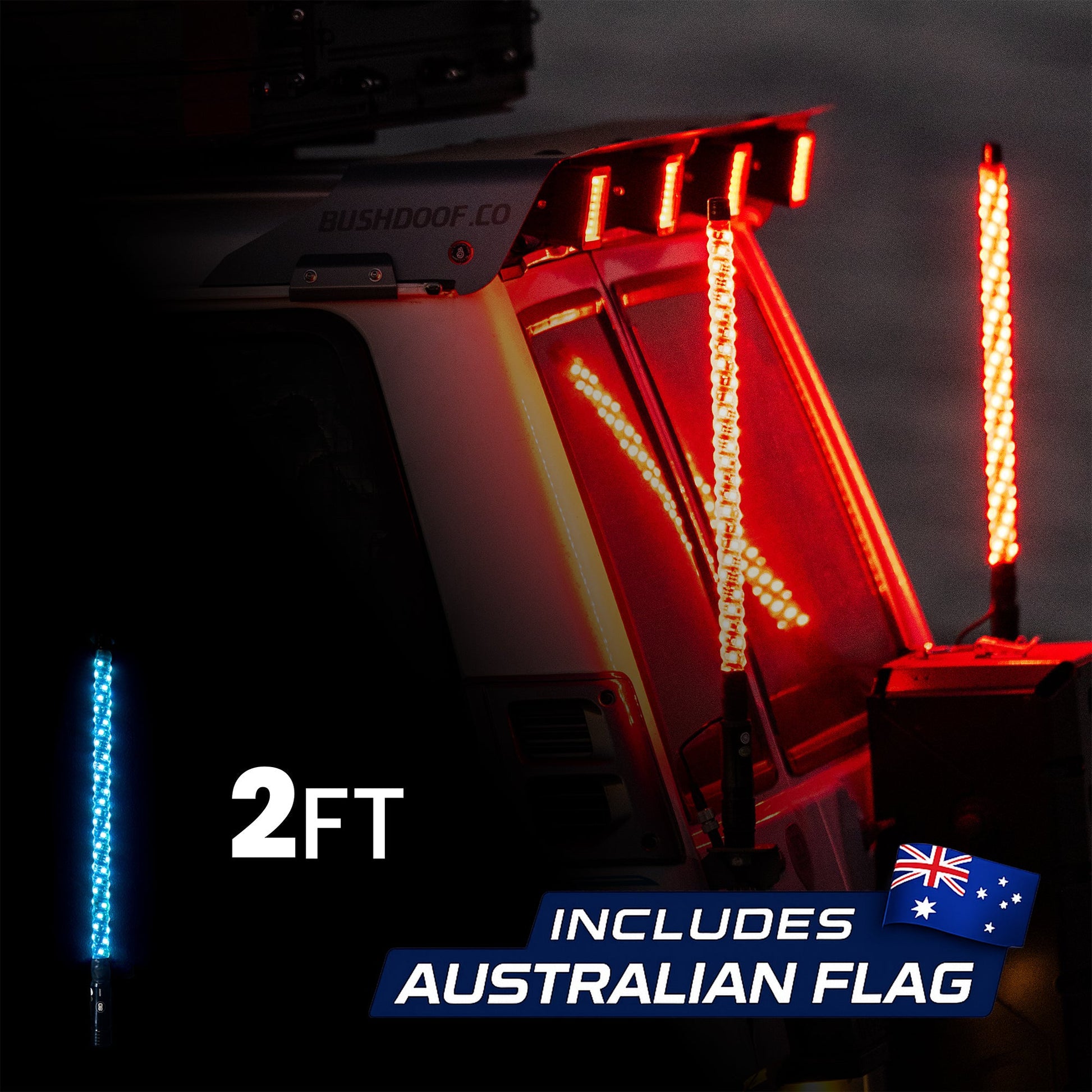 2ft LED Whip Lights - Bushdoof Lighting