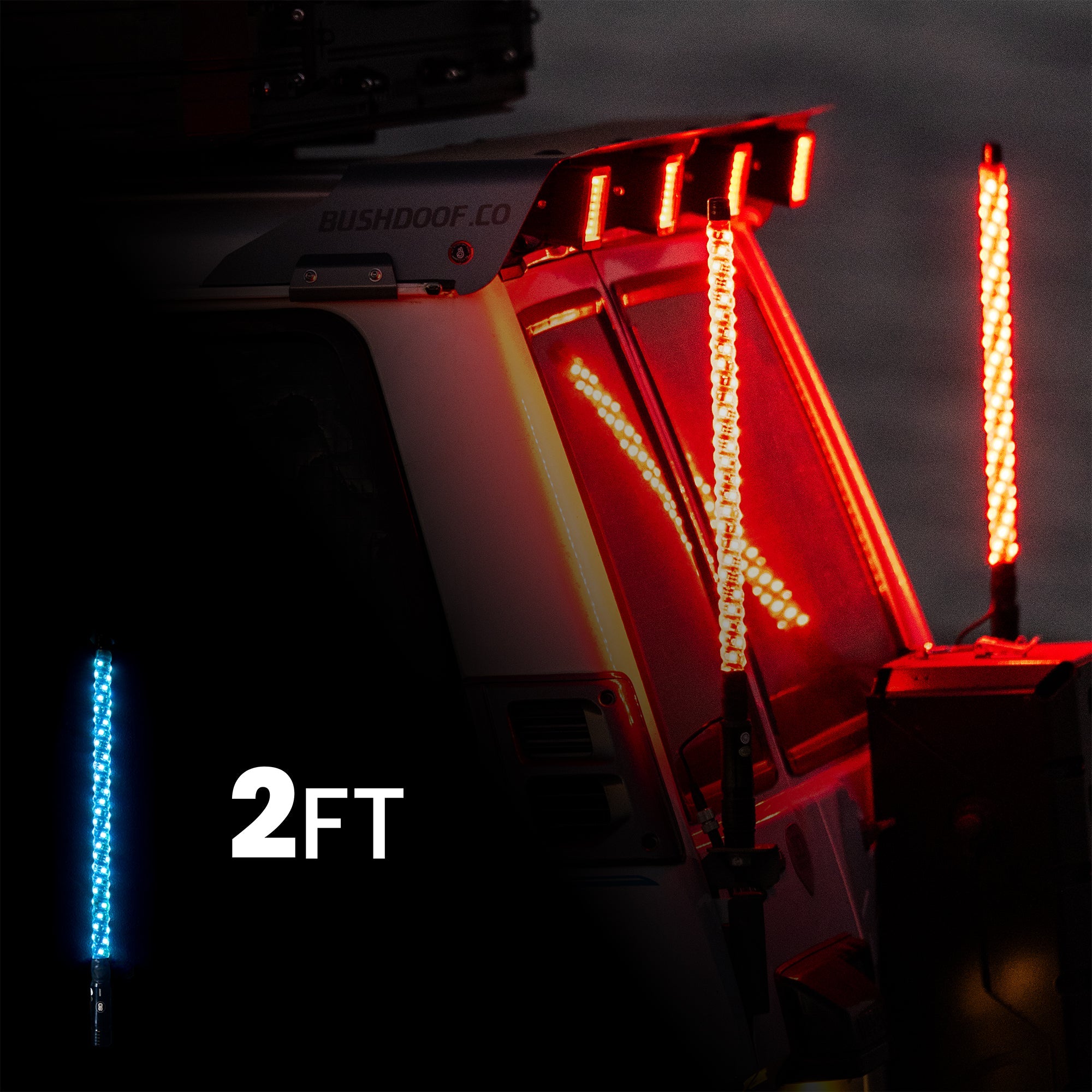 2ft LED Whip Lights - Bushdoof Lighting
