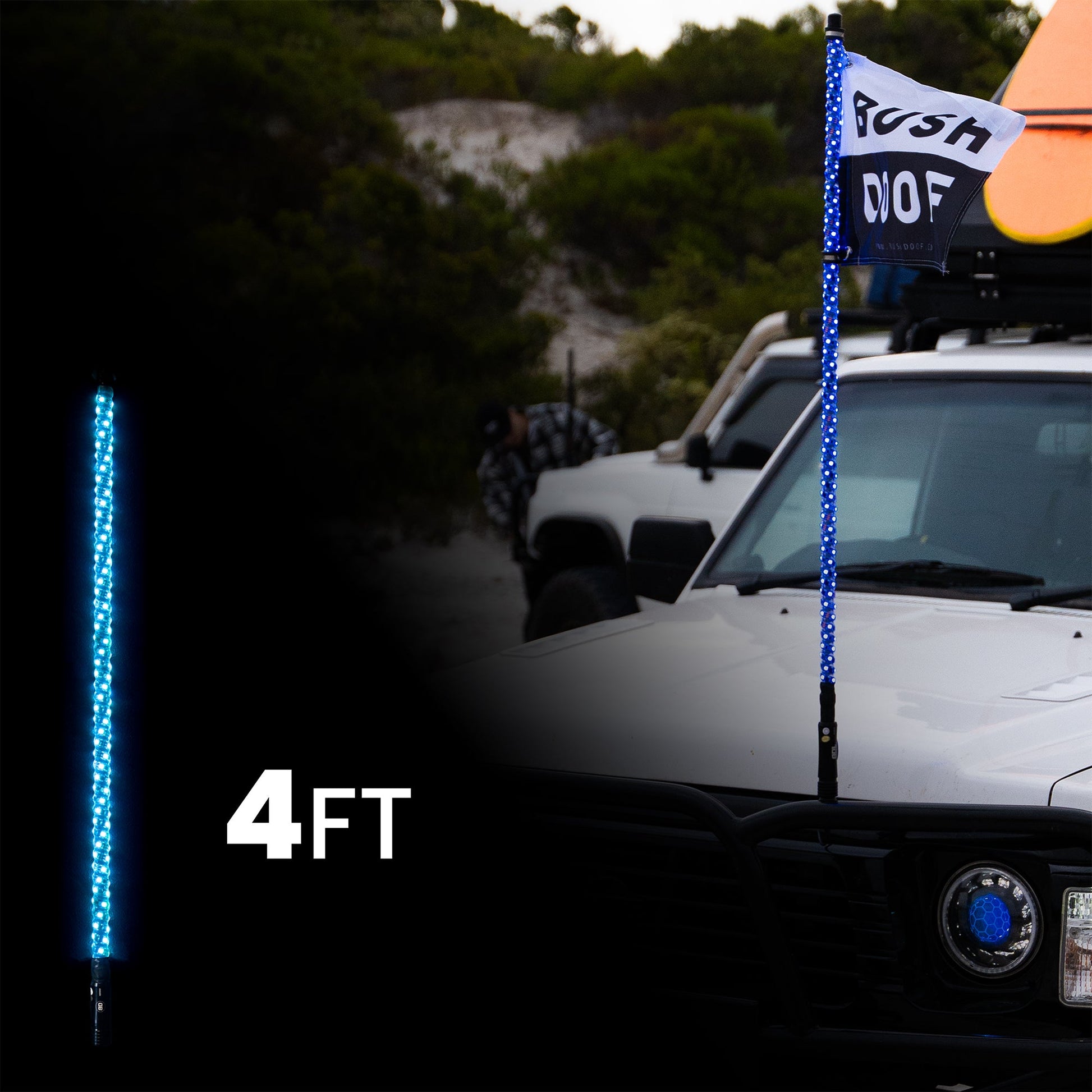 4ft LED Whip Lights - Bushdoof Lighting