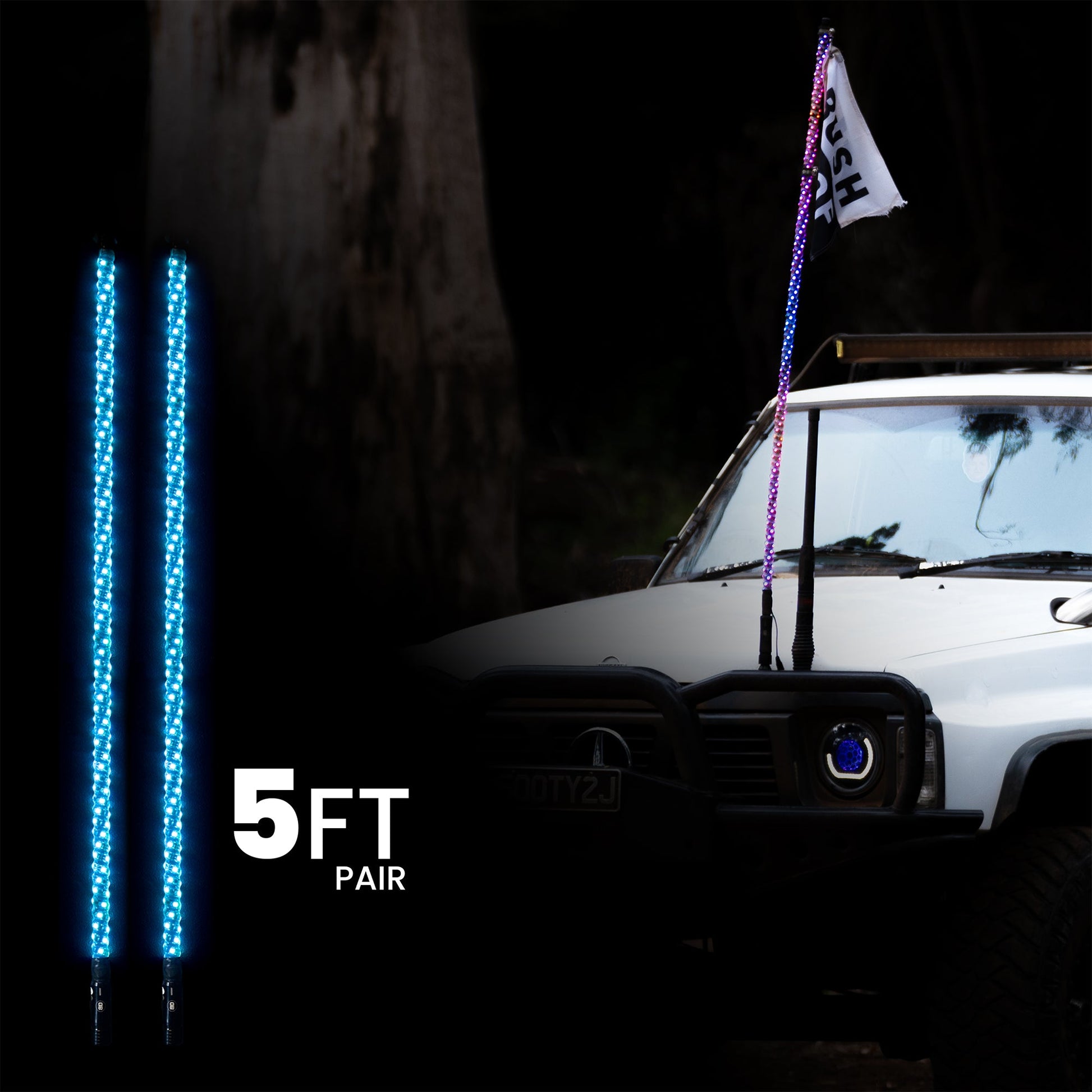 5ft LED Whip Lights - Bushdoof Lighting
