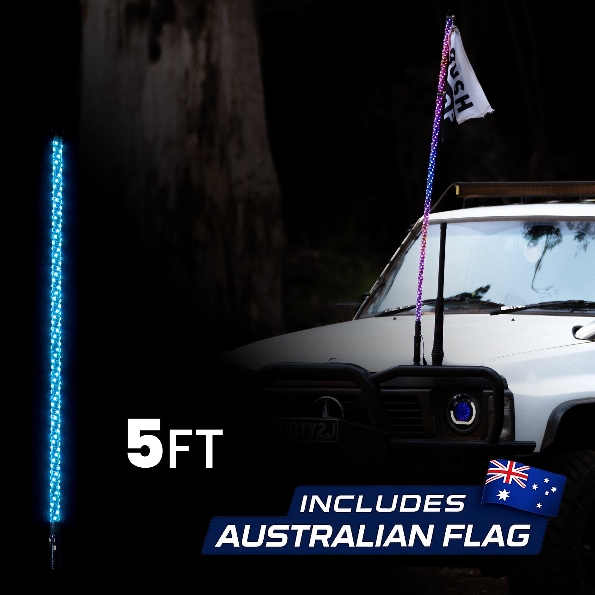 5ft LED Whip Lights - Bushdoof Lighting