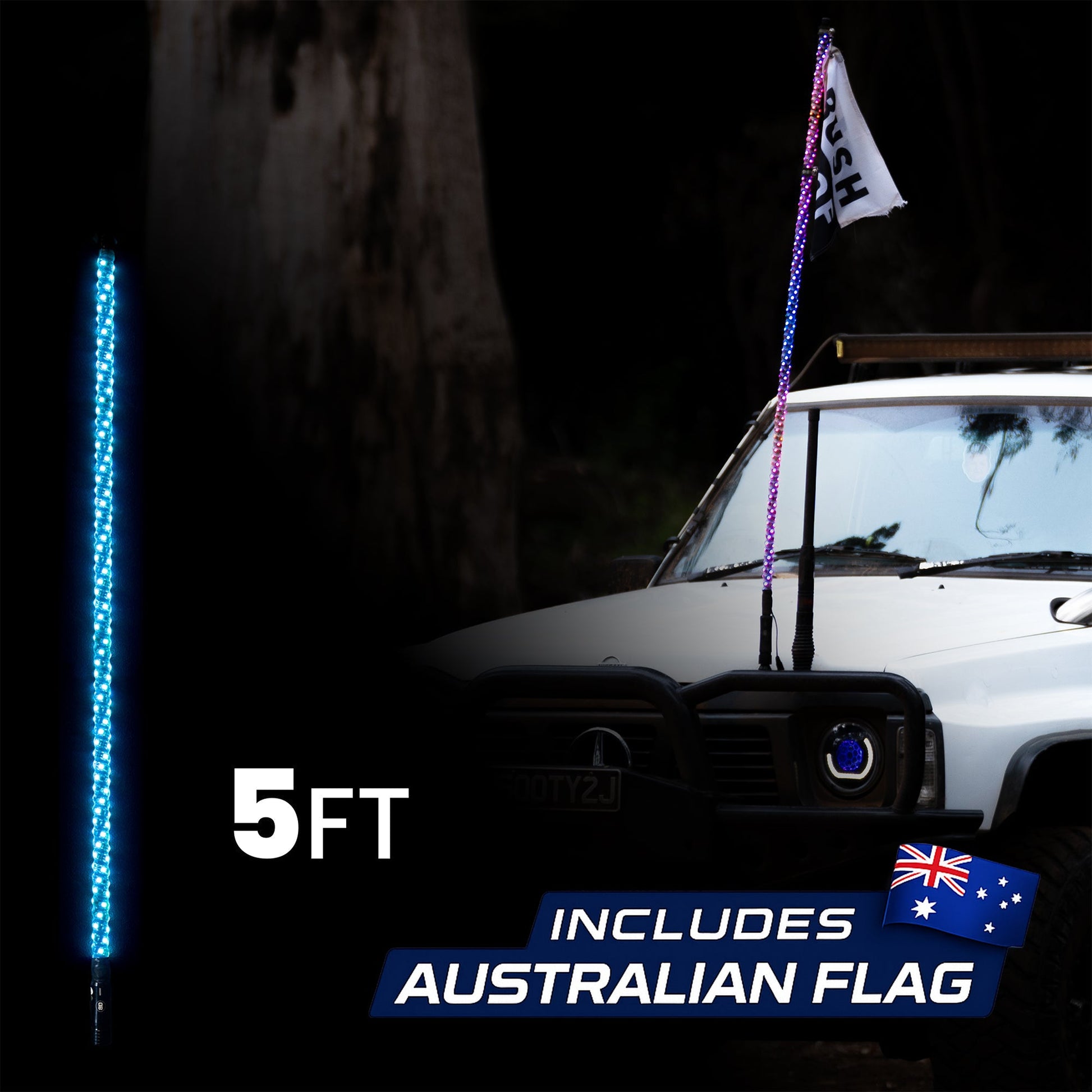 5ft LED Whip Lights - Bushdoof Lighting