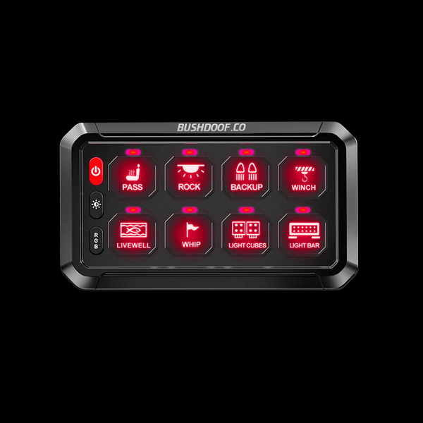 8-Gang Switch Panel/Fusebox with Bluetooth Control – Bushdoof Lighting