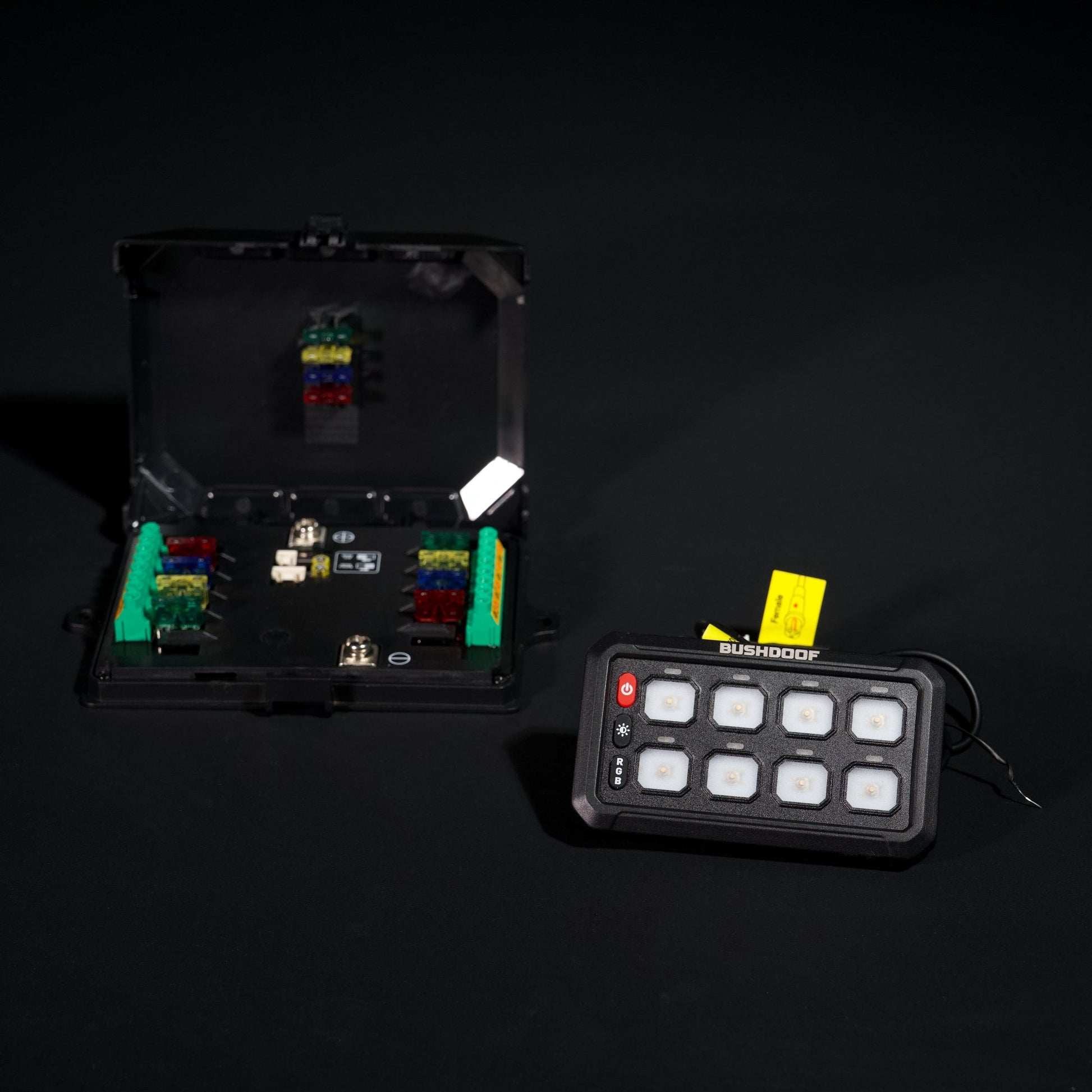 8 - Gang Switch Panel/Fusebox with Bluetooth Control - Bushdoof Lighting