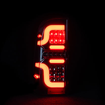 Blacked Out 'Swirl' LED Tail Lights for N70 Hilux