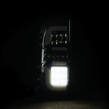 Blacked Out 'Swirl' LED Tail Lights for N70 Hilux