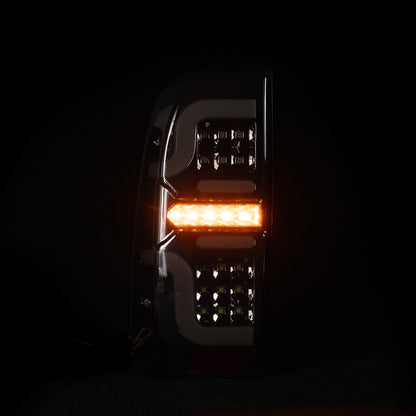 Blacked Out 'Swirl' LED Tail Lights for N70 Hilux