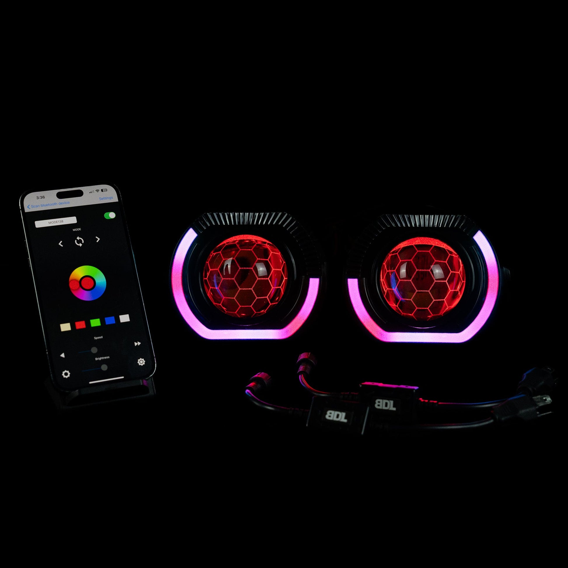 Bi - LED 'Angry Eye' Headlight Retrofit DIY Kit - Bushdoof Lighting