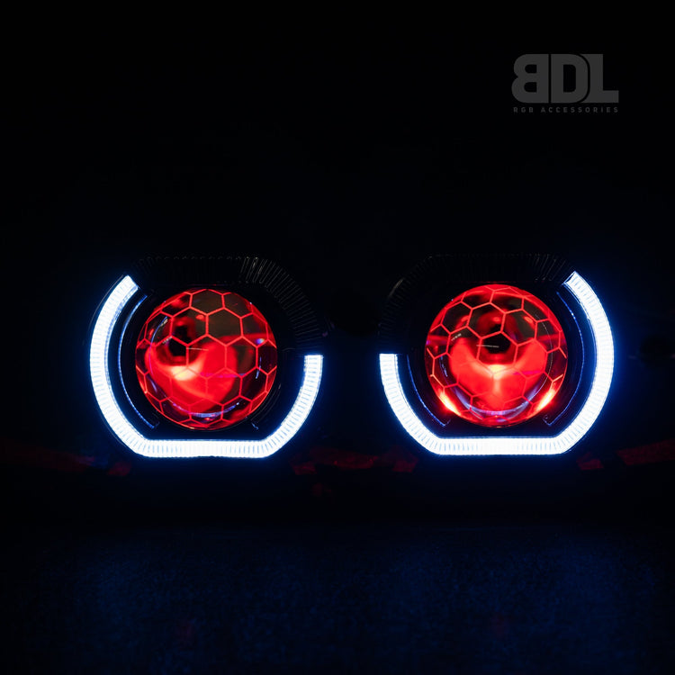 Bi - Xenon 'Angry Eye' Headlight Retrofit DIY Kit - Bushdoof Lighting