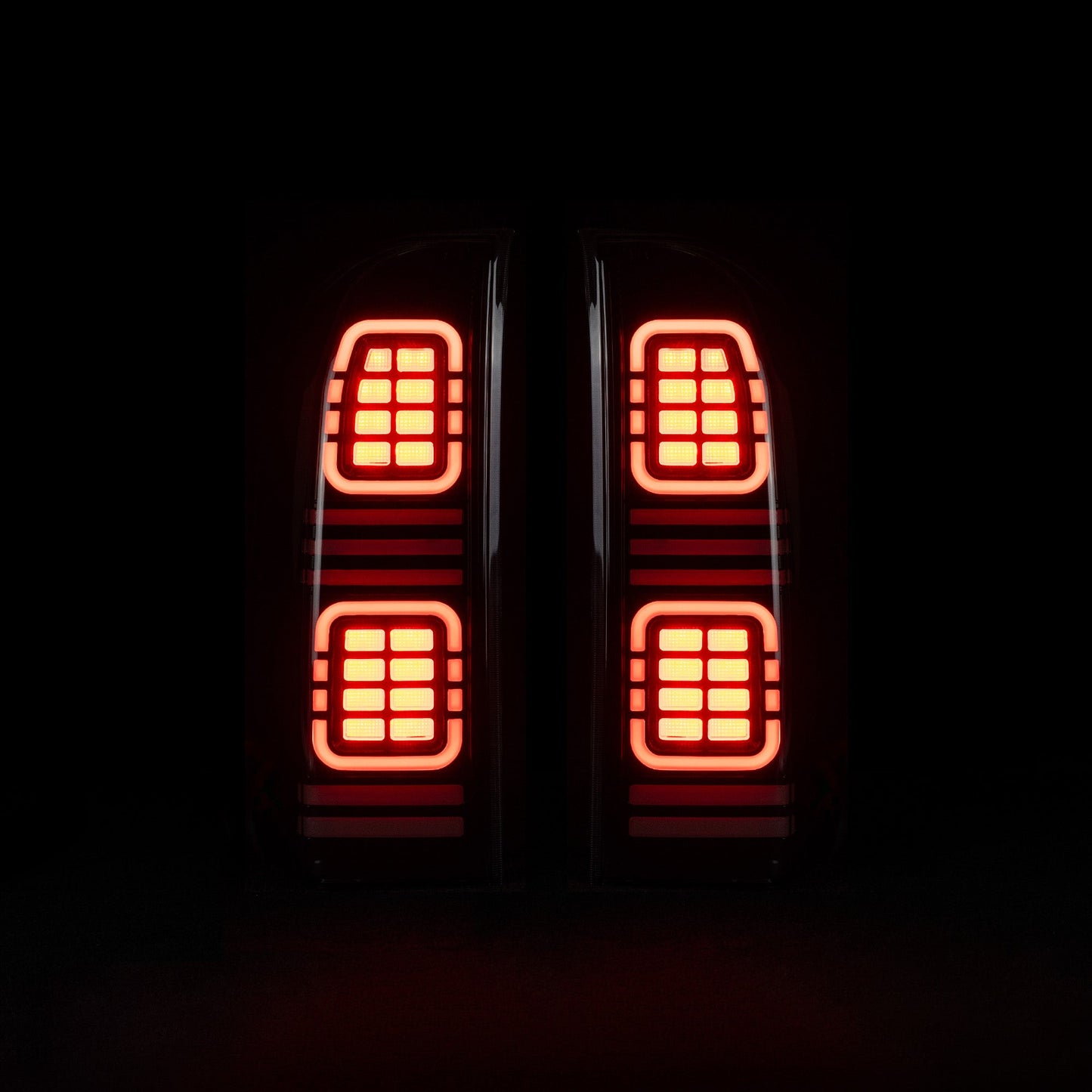 Blacked Out LED Tail Lights for Nissan GU Patrol Y61 2006 - 2016 - Bushdoof Lighting