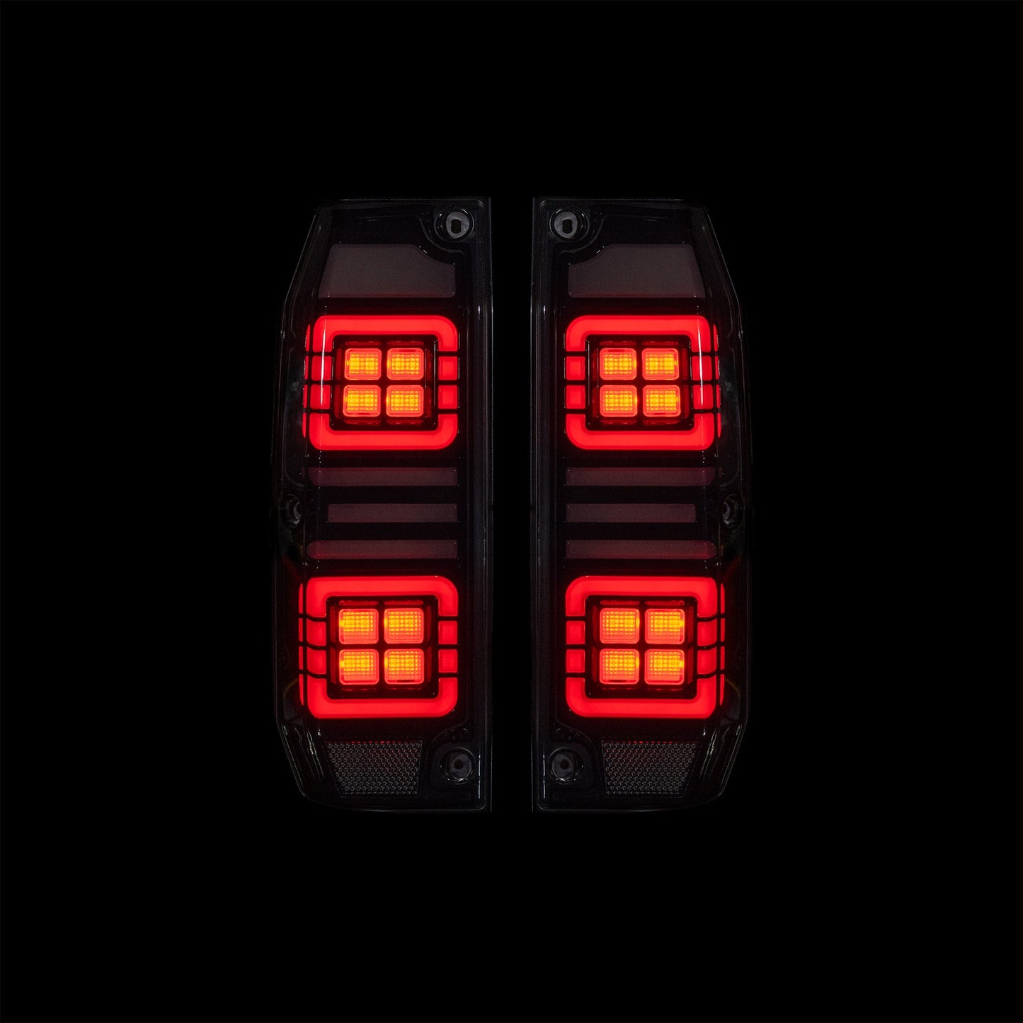 Blacked Out LED Tail Lights for Toyota 78 Series - Bushdoof Lighting