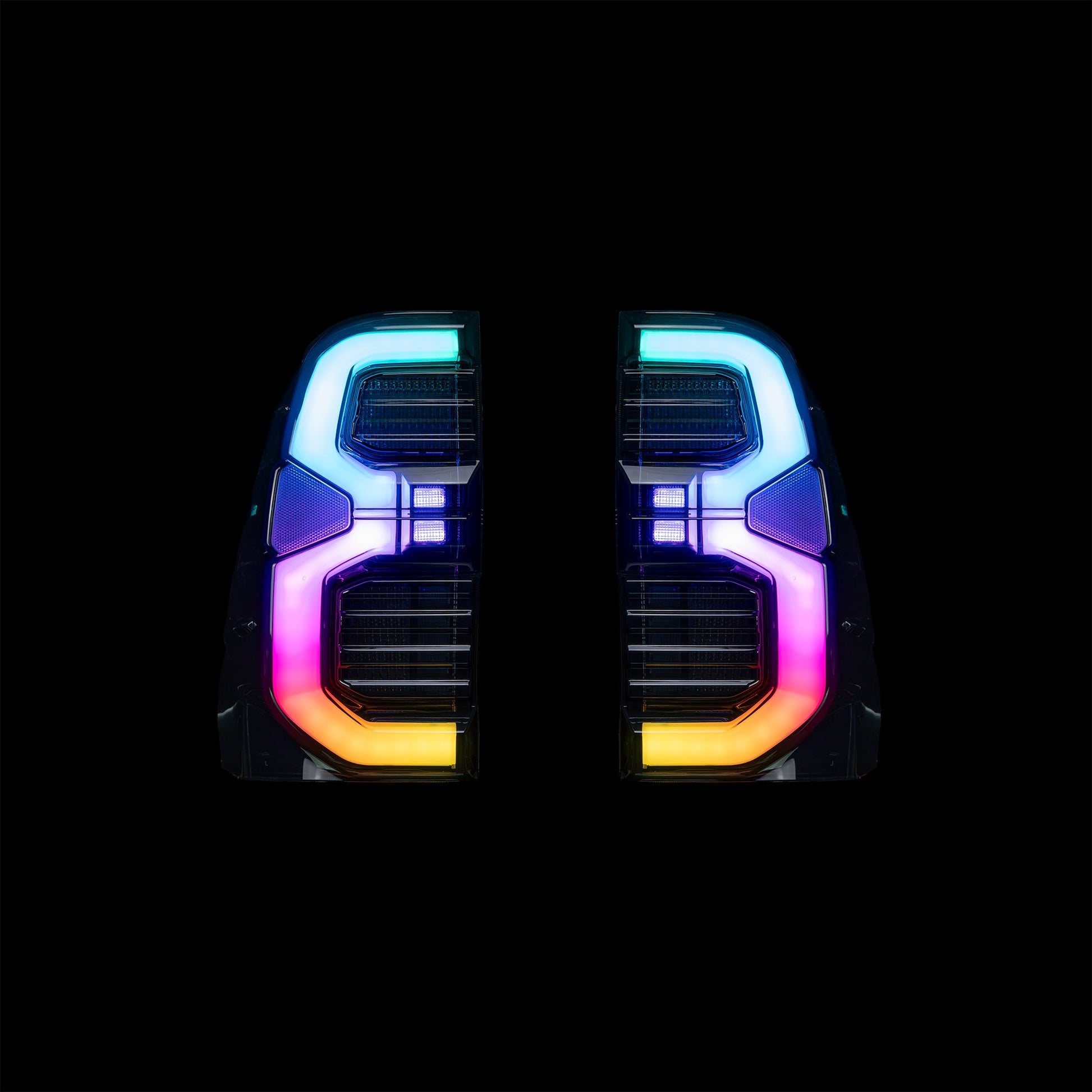 Blacked Out RGB LED Tail Lights for Toyota N80 Hilux (GR Style) - Bushdoof Lighting