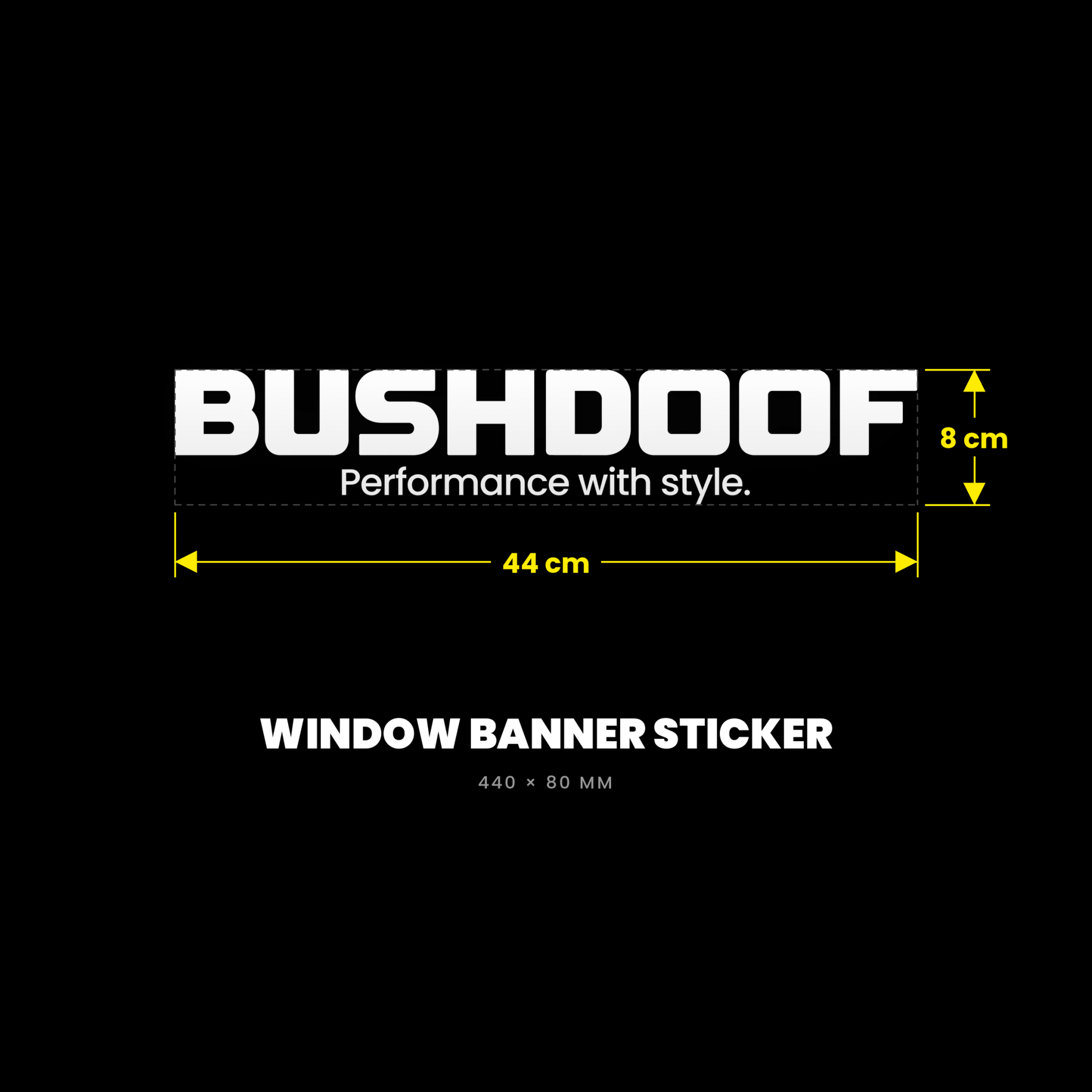 Bushdoof Window Banner Sticker - Bushdoof Lighting