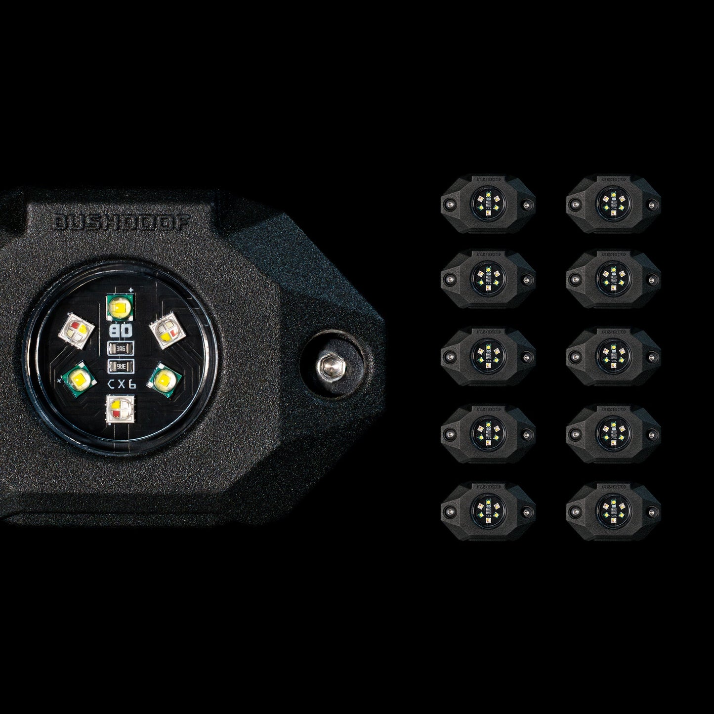CX6™ RGBW Rock Lights - 10 Pack - Bushdoof Lighting