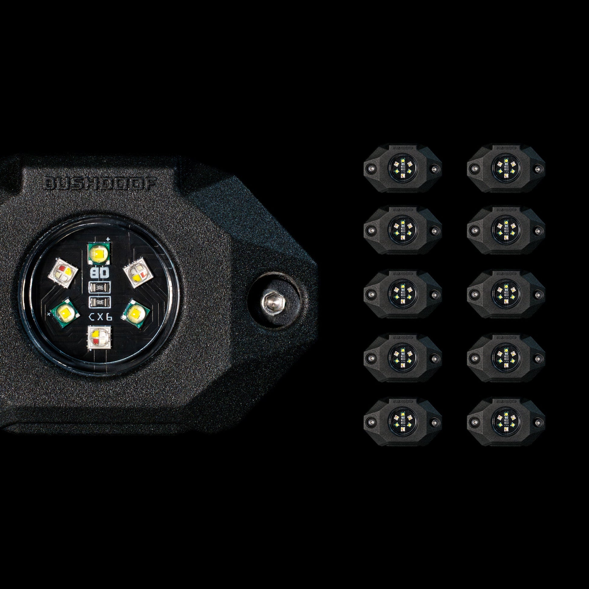CX6™ RGBW Rock Lights - 10 Pack - Bushdoof Lighting