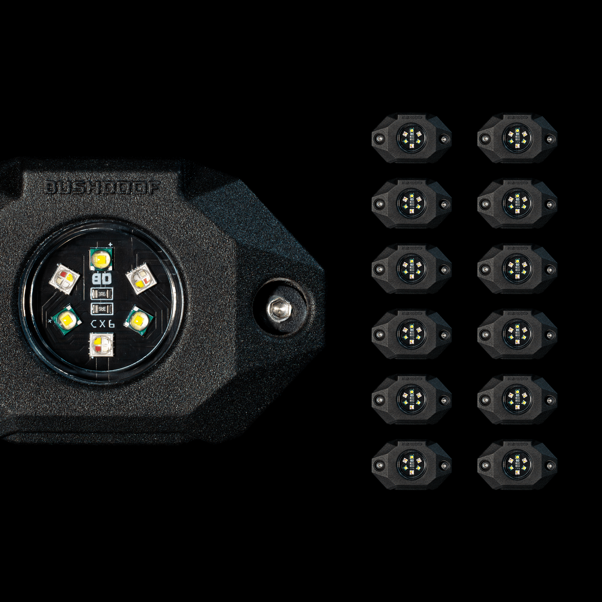 CX6™ RGBW Rock Lights - 12 Pack - Bushdoof Lighting