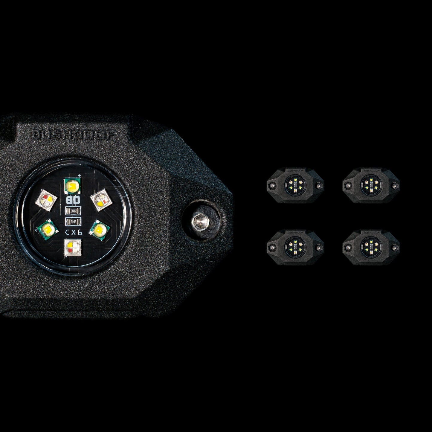 CX6™ RGBW Rock Lights - 4 Pack - Bushdoof Lighting