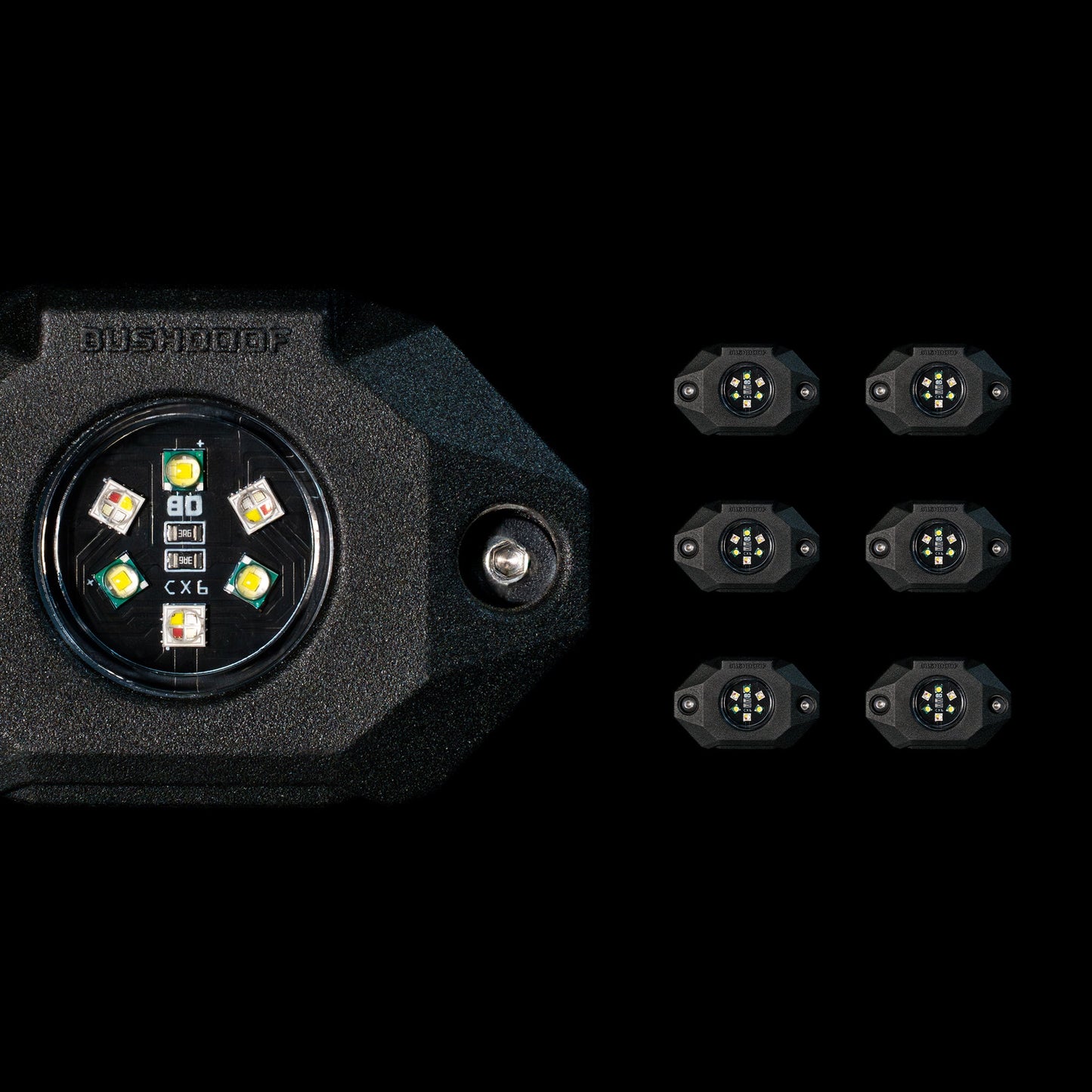CX6™ RGBW Rock Lights - 6 Pack - Bushdoof Lighting
