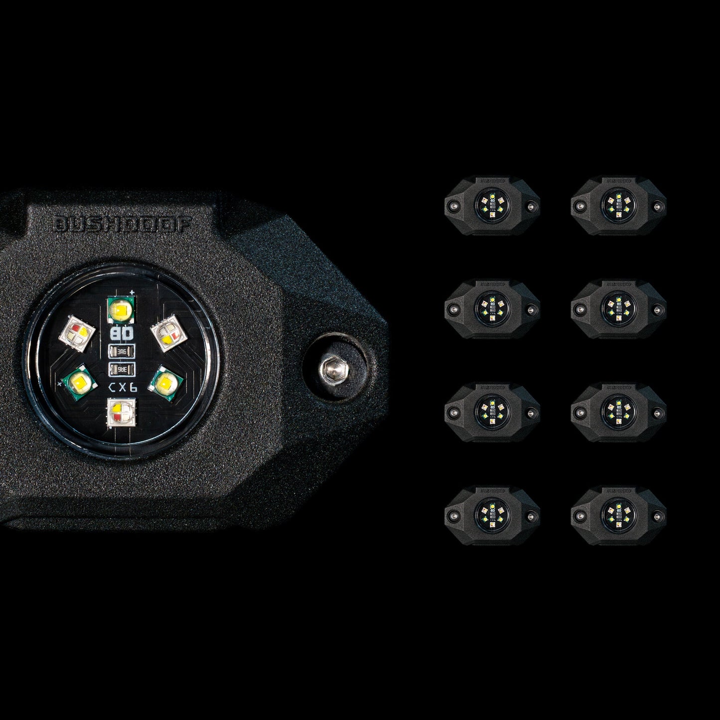 CX6™ RGBW Rock Lights - 8 Pack - Bushdoof Lighting