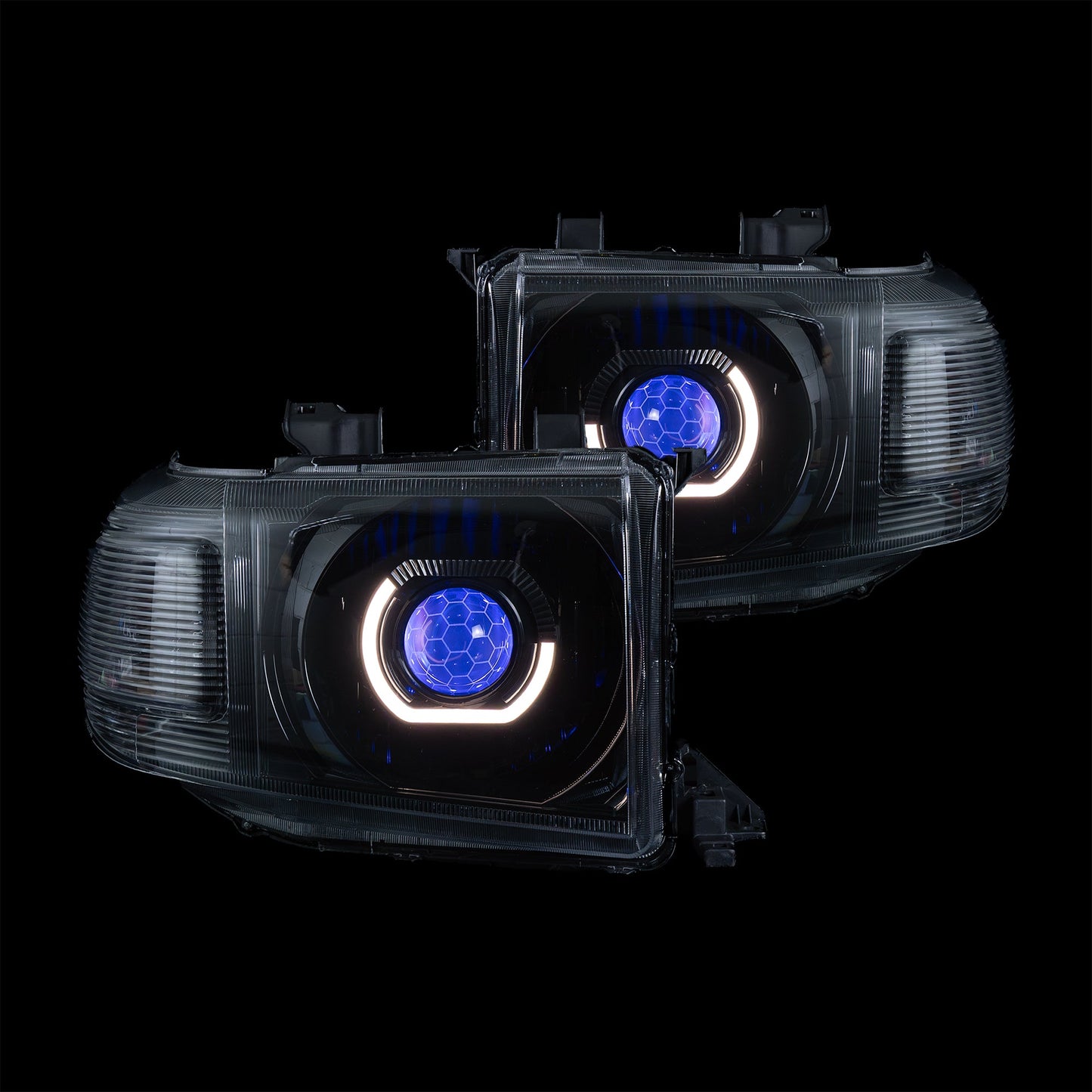 LED 'Angry Eye' Headlights to suit 2007 - 2023 Toyota 70 Series - Bushdoof Lighting