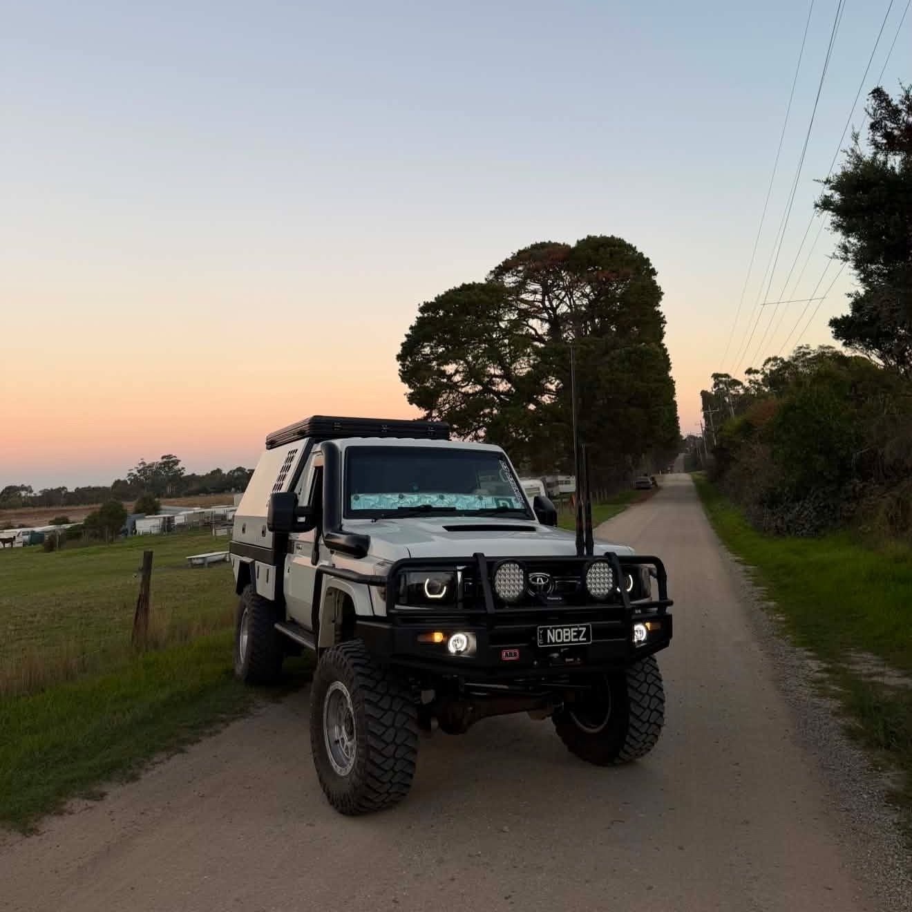 LED 'Angry Eye' Headlights to suit 2007 - 2023 Toyota 70 Series - Bushdoof Lighting