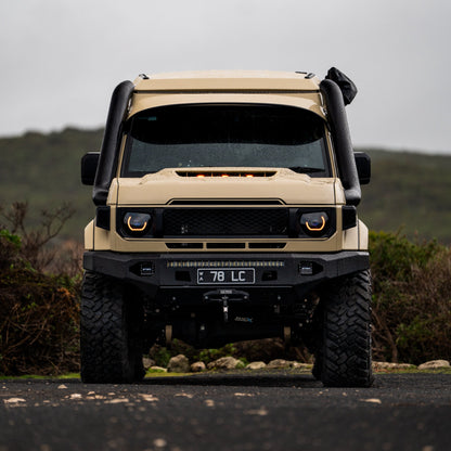 LED 'Angry Eye' Headlights to suit 2024+ Toyota 70 Series - Bushdoof Lighting