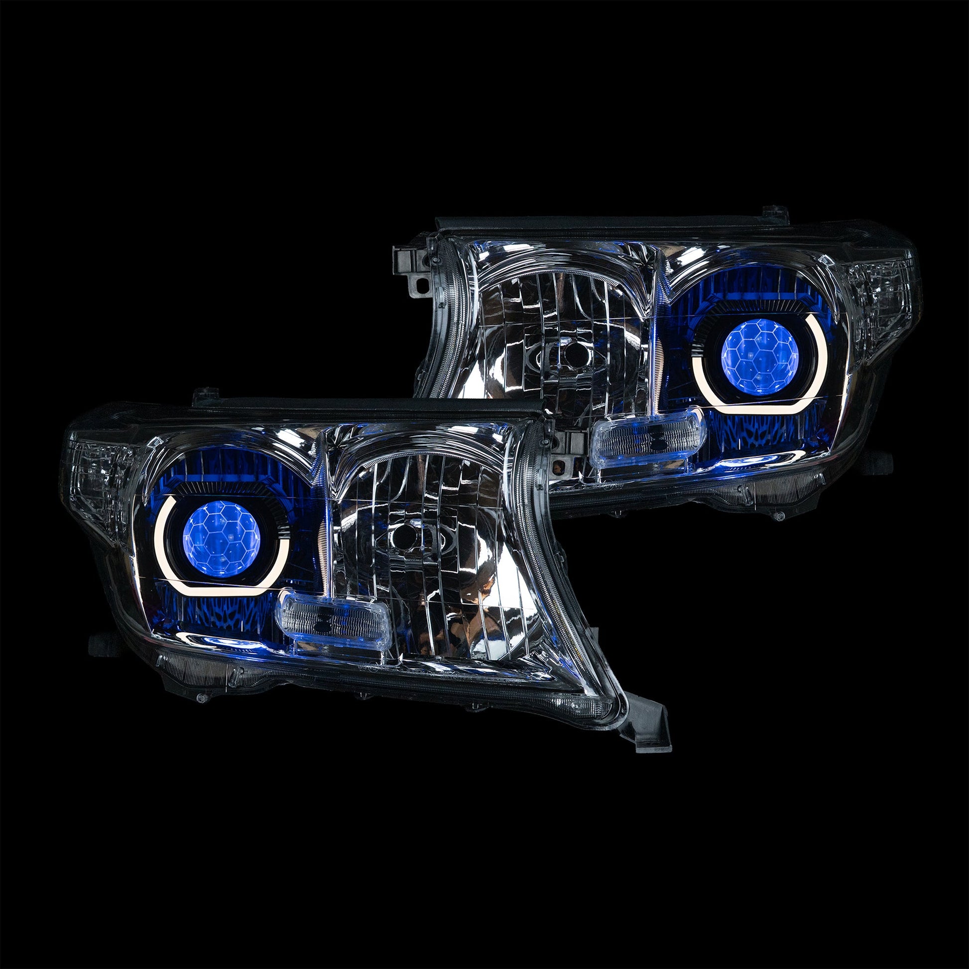 LED 'Angry Eye' Headlights to suit Toyota 200 Series - Bushdoof Lighting