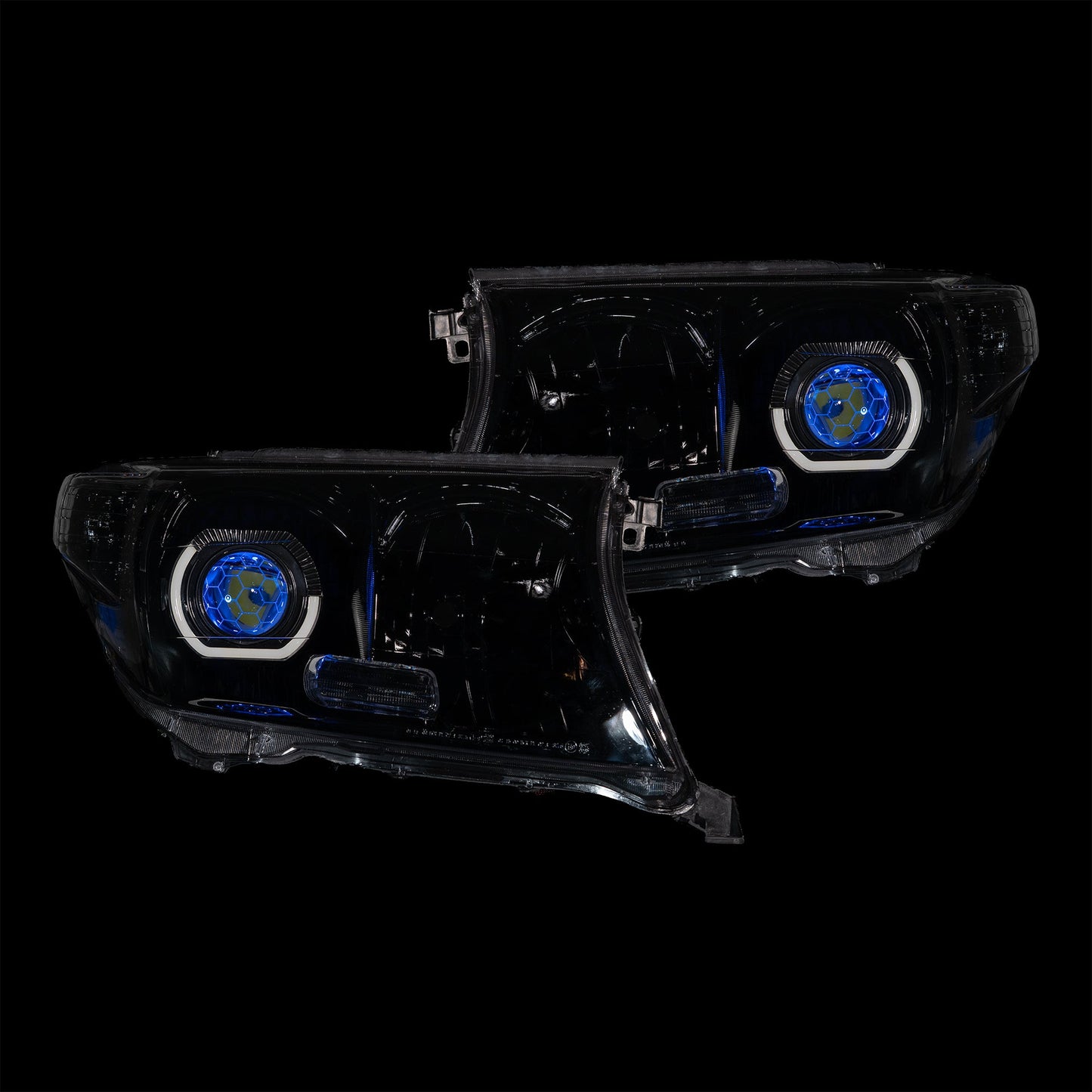 LED 'Angry Eye' Headlights to suit Toyota 200 Series - Bushdoof Lighting