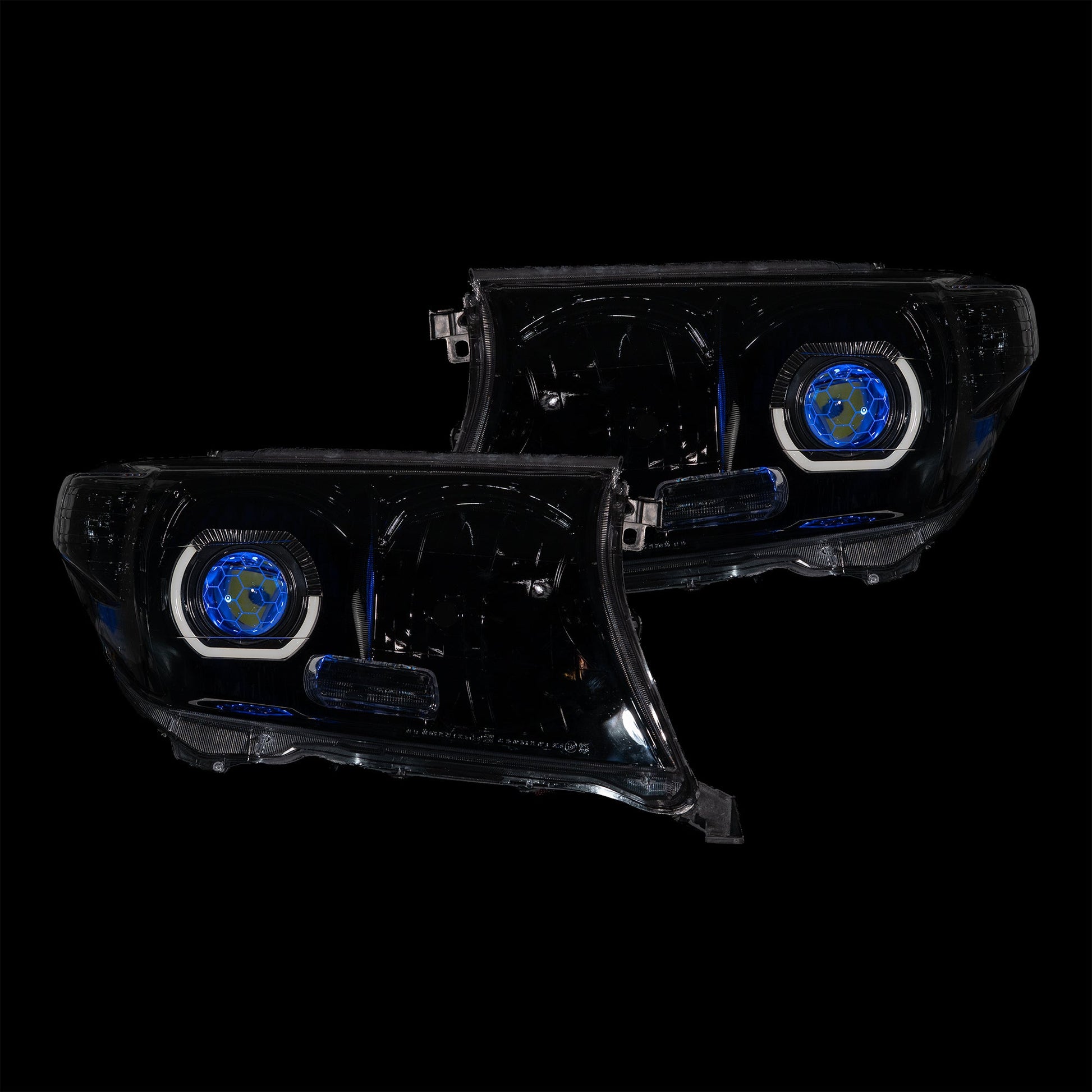LED 'Angry Eye' Headlights to suit Toyota 200 Series - Bushdoof Lighting