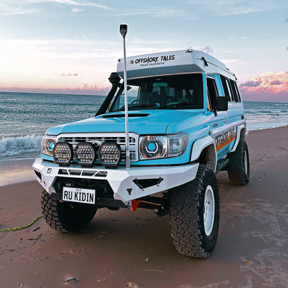 LED 'Angry Eye' Headlights to suit Toyota 70 Series - Bushdoof Lighting