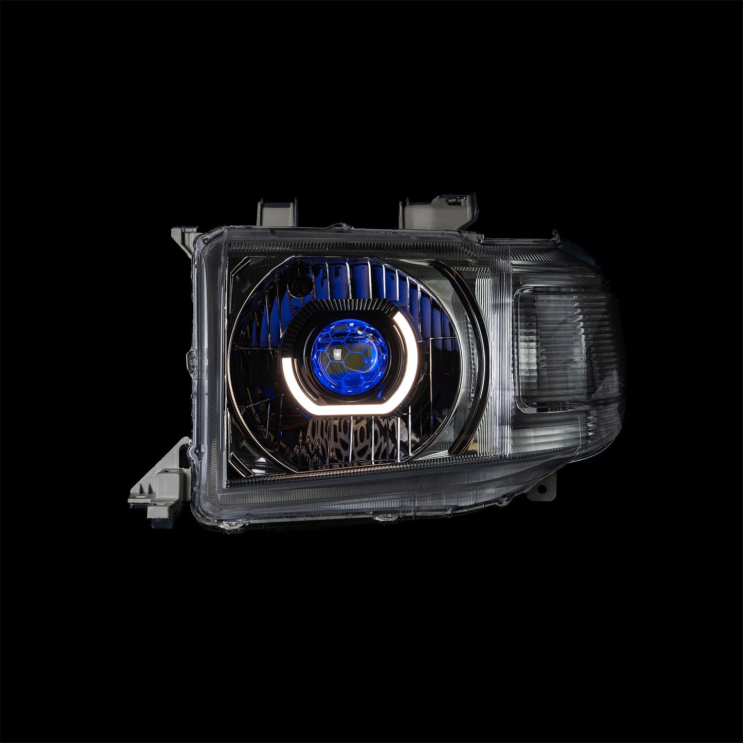 LED 'Angry Eye' Headlights to suit Toyota 70 Series - Bushdoof Lighting