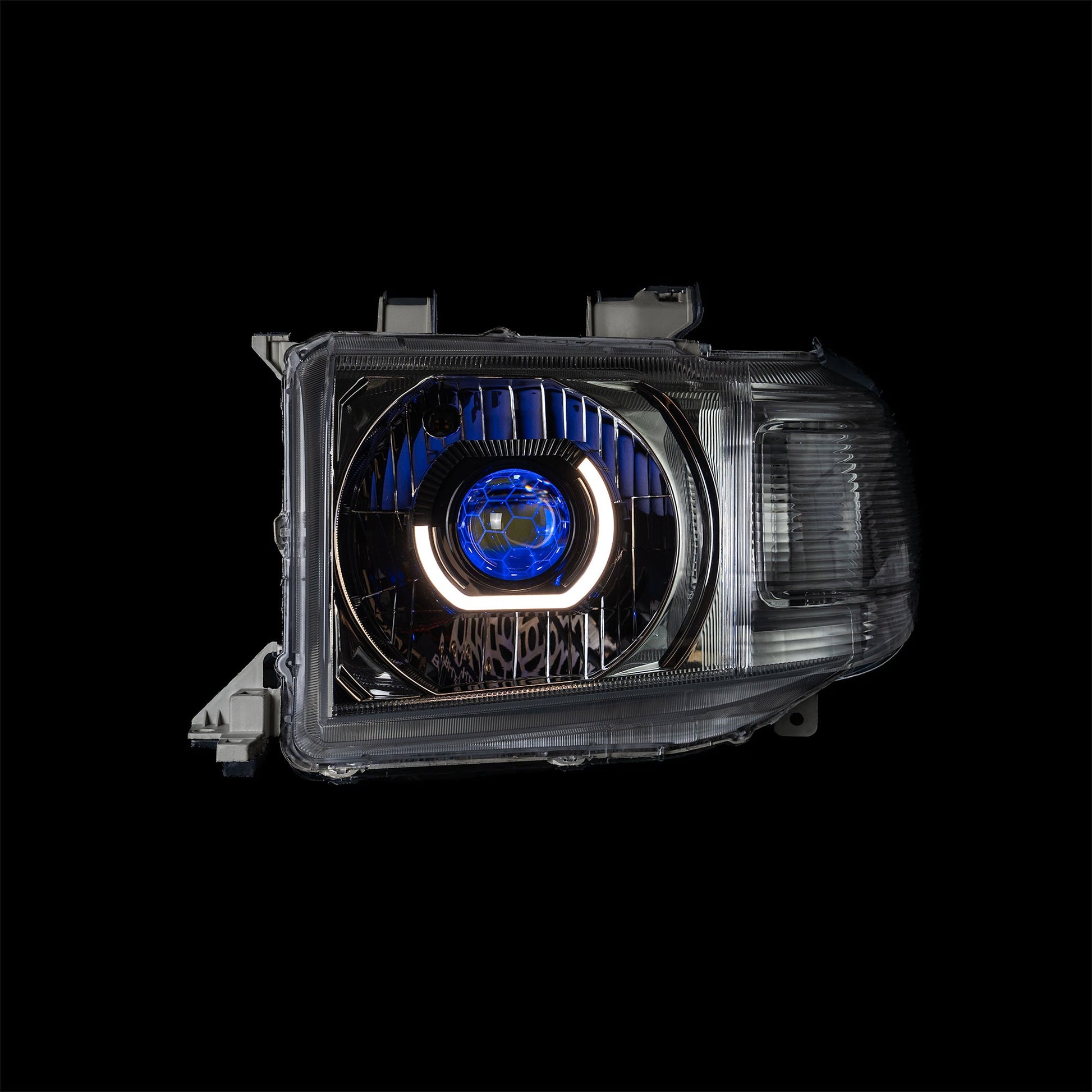 LED 'Angry Eye' Headlights to suit Toyota 70 Series - Bushdoof Lighting