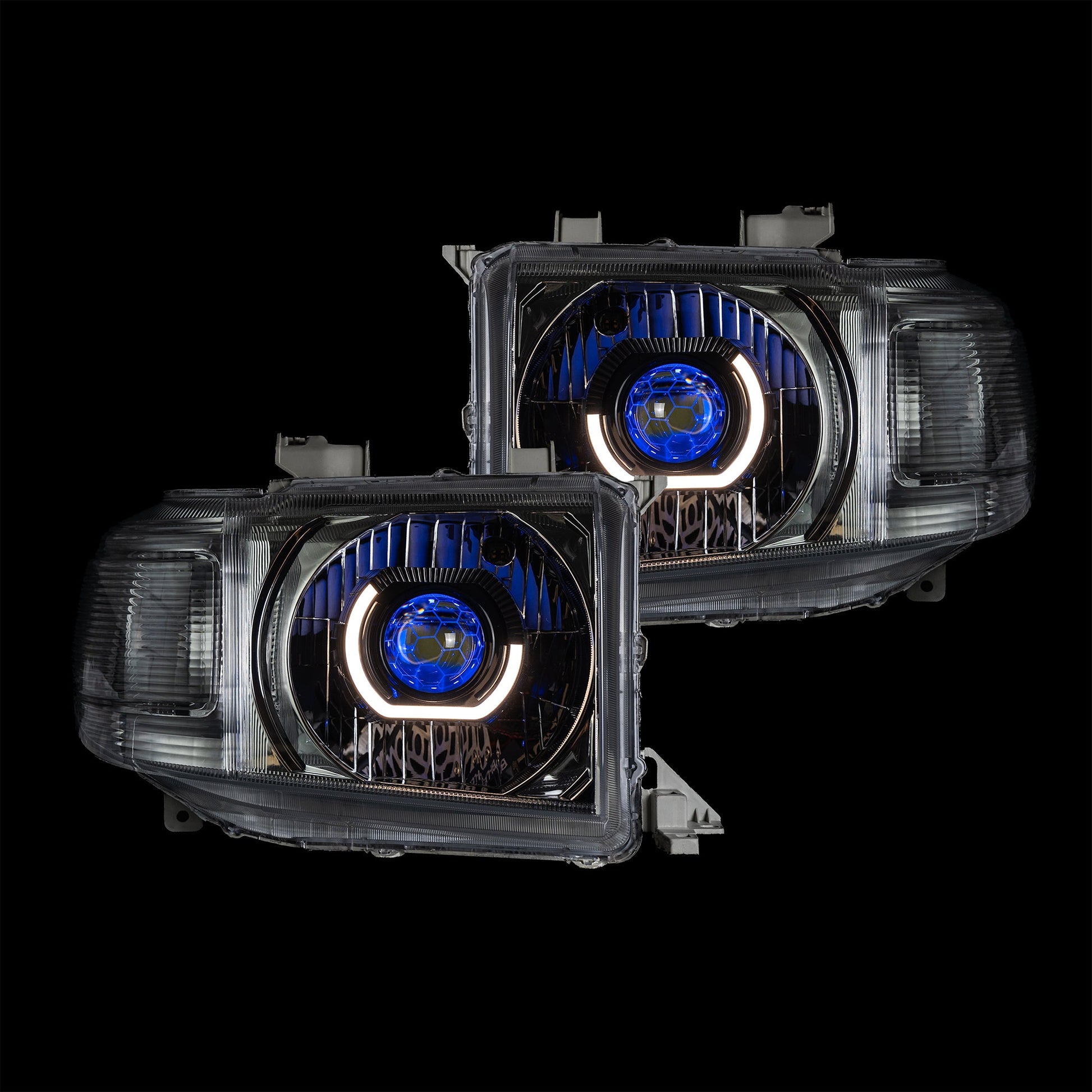 LED 'Angry Eye' Headlights to suit Toyota 70 Series - Bushdoof Lighting