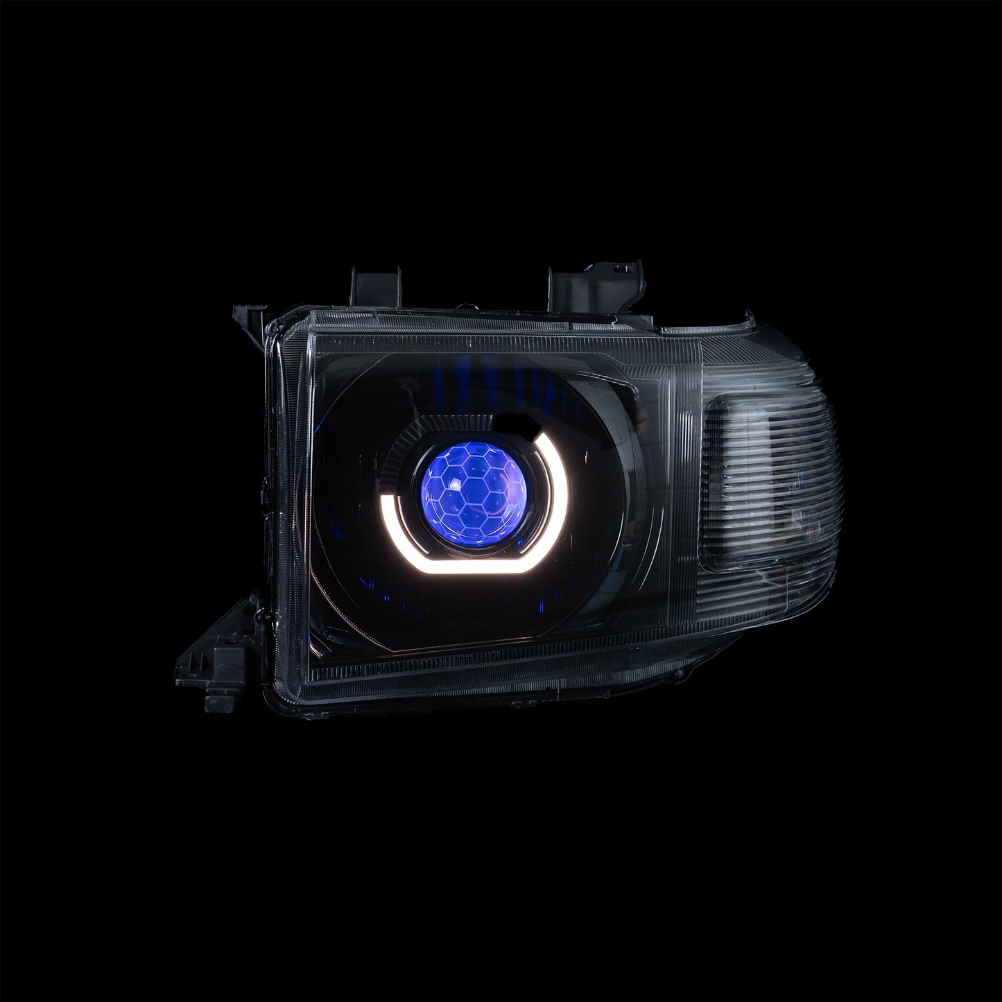 LED 'Angry Eye' Headlights to suit Toyota 70 Series - Bushdoof Lighting