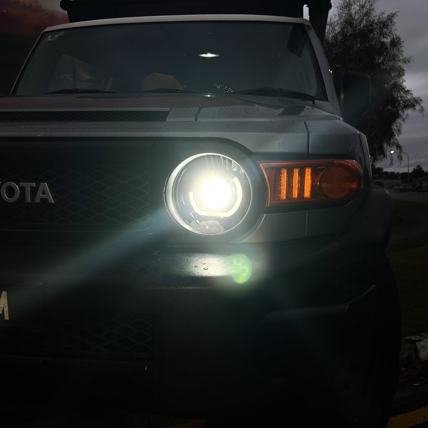 LED 'Angry Eye' Headlights to suit Toyota FJ Cruiser - Bushdoof Lighting