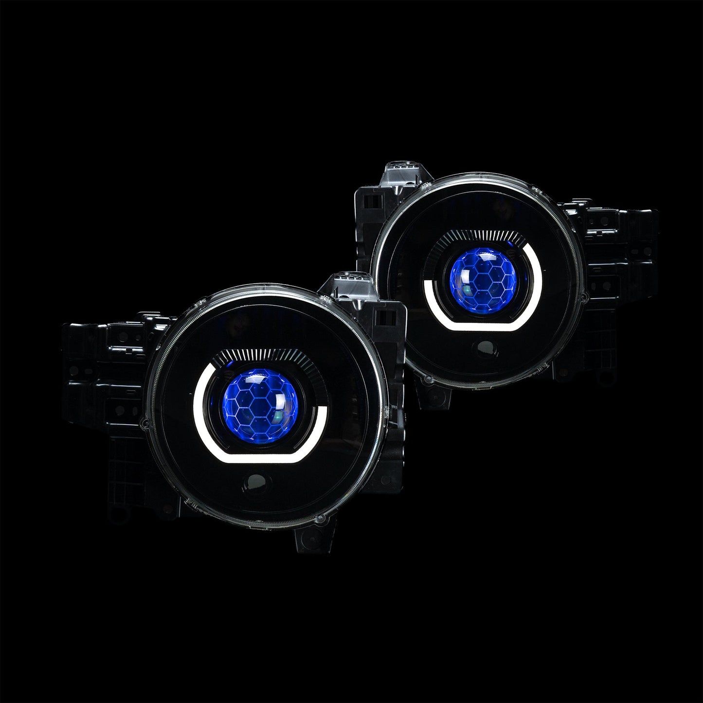 LED 'Angry Eye' Headlights to suit Toyota FJ Cruiser - Bushdoof Lighting