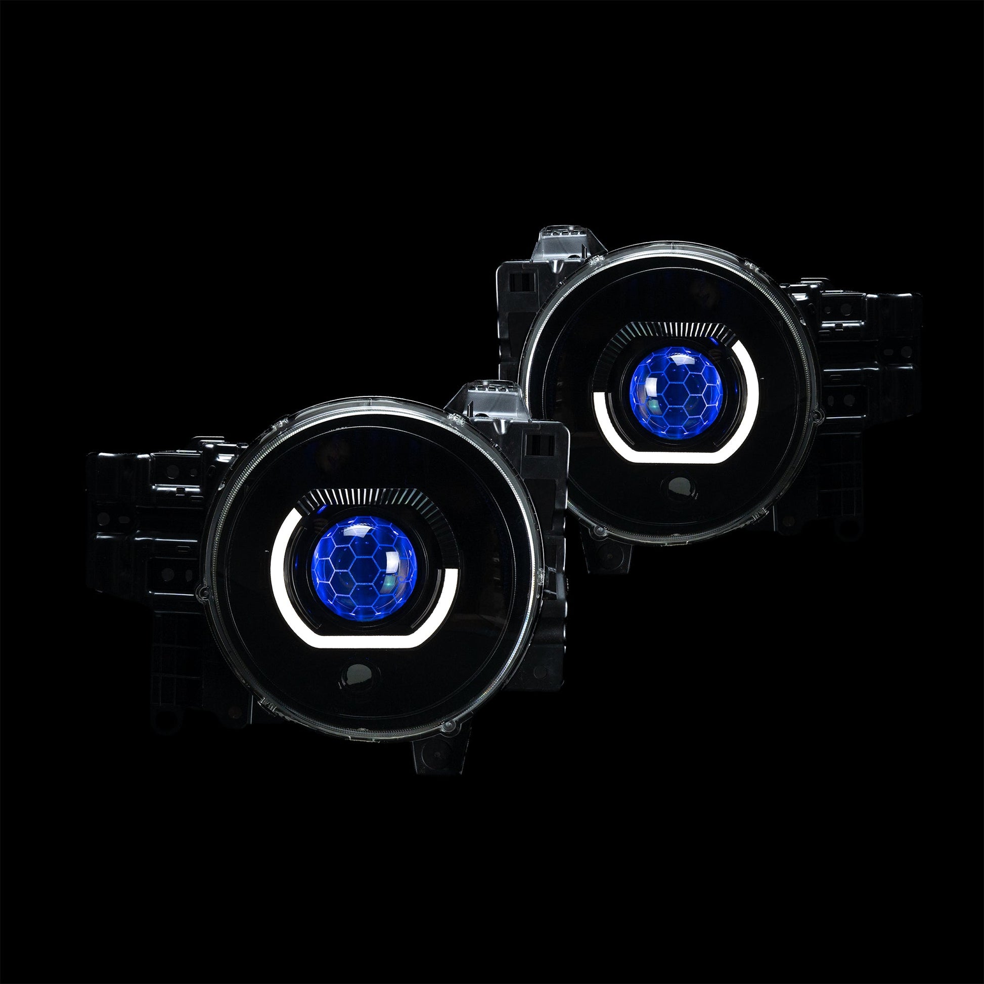 LED 'Angry Eye' Headlights to suit Toyota FJ Cruiser - Bushdoof Lighting