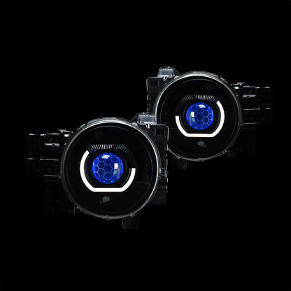 LED 'Angry Eye' Headlights to suit Toyota FJ Cruiser - Bushdoof Lighting