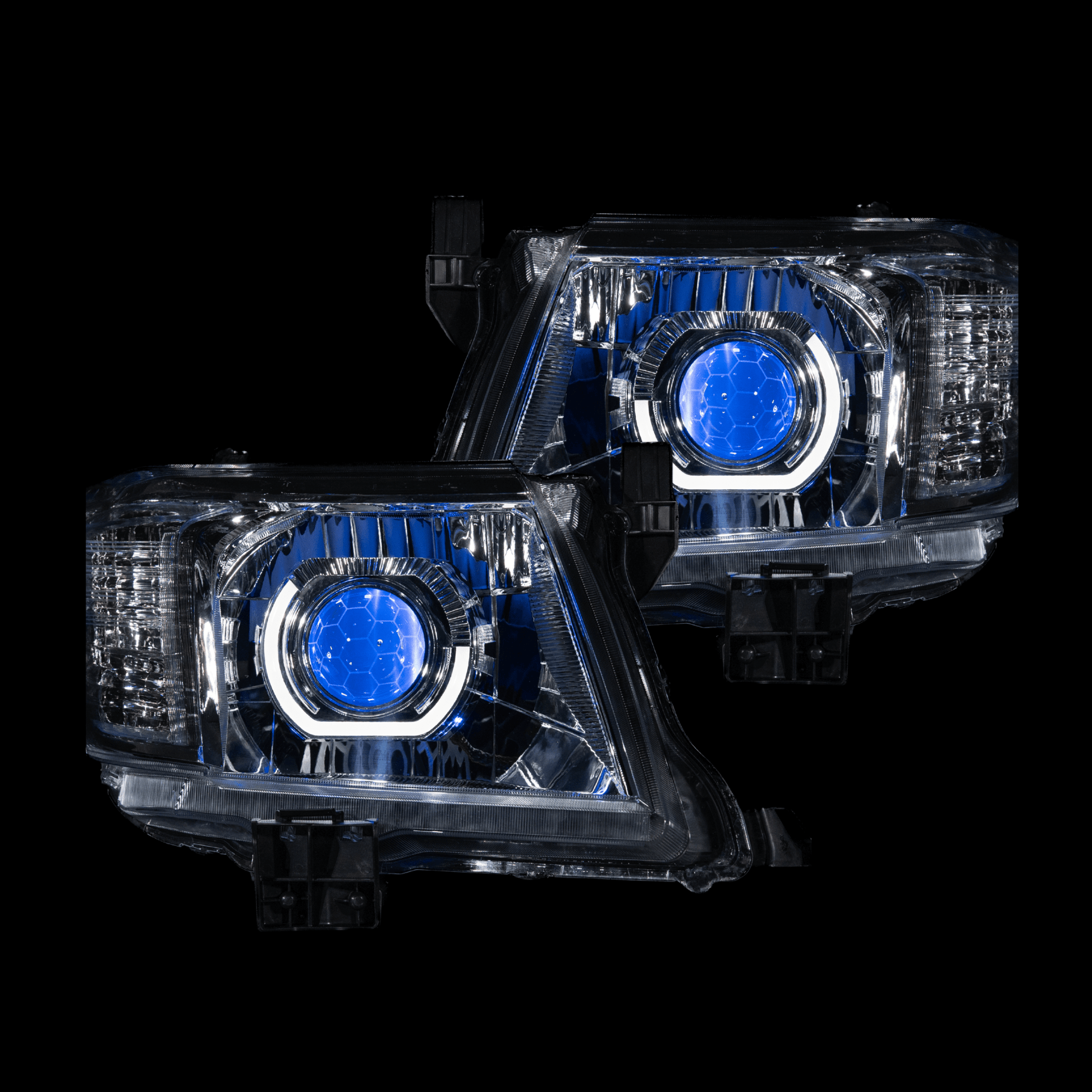 LED 'Angry Eye' Headlights to suit Toyota Hilux N70 - Bushdoof Lighting