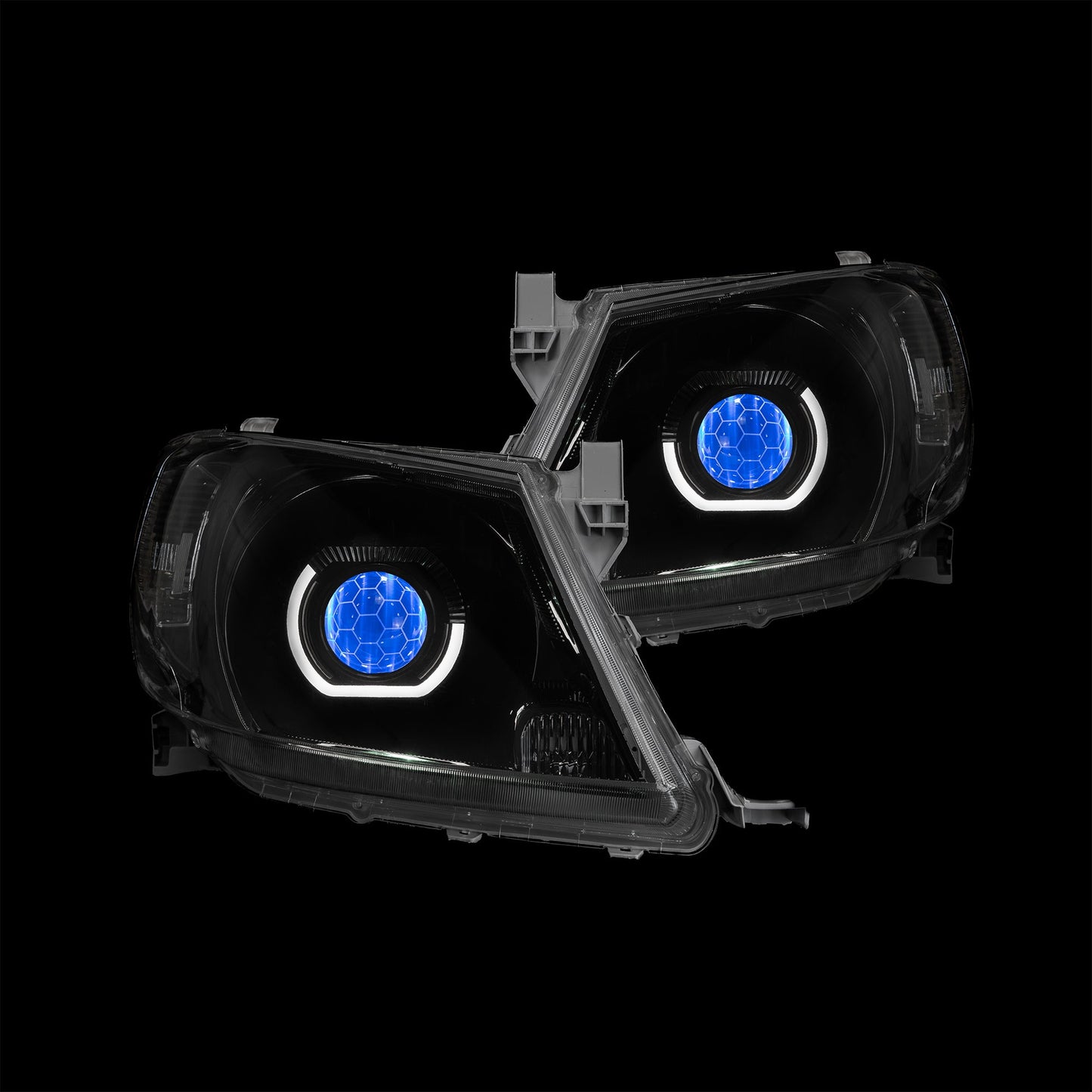 LED 'Angry Eye' Headlights to suit Toyota Hilux N70 - Bushdoof Lighting