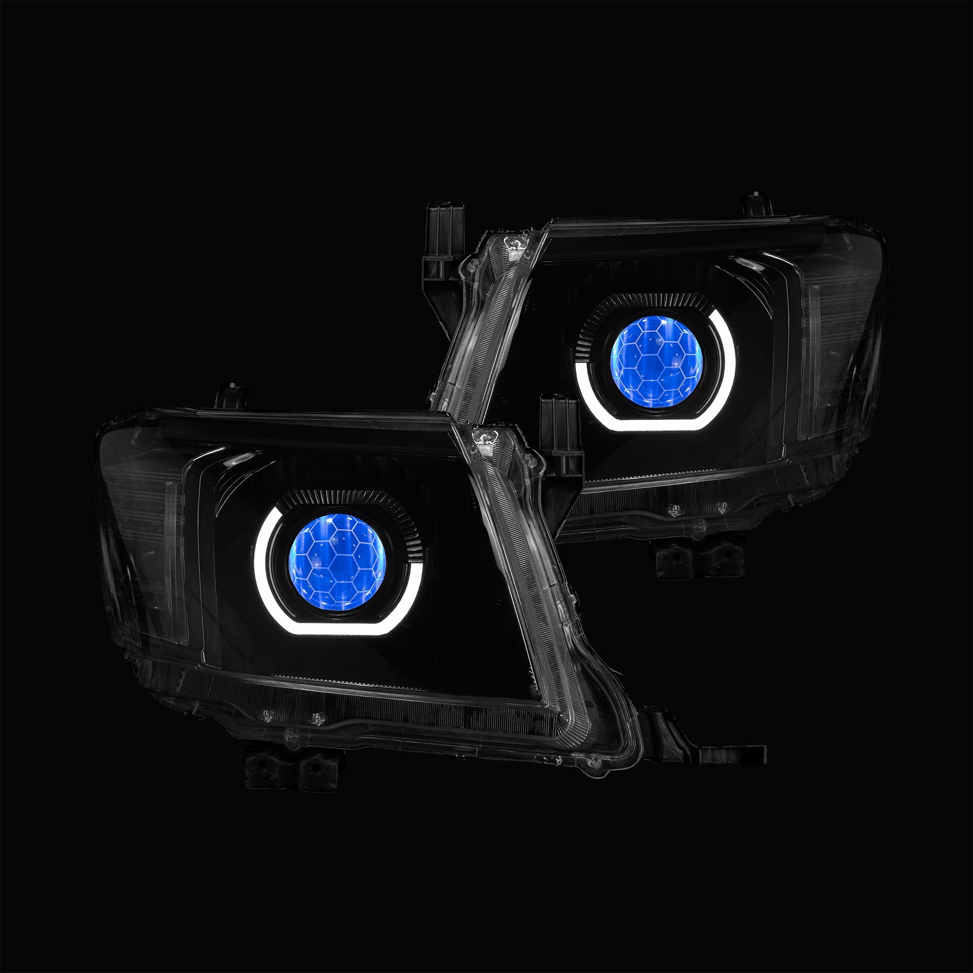 LED 'Angry Eye' Headlights to suit Toyota Hilux N70 - Bushdoof Lighting