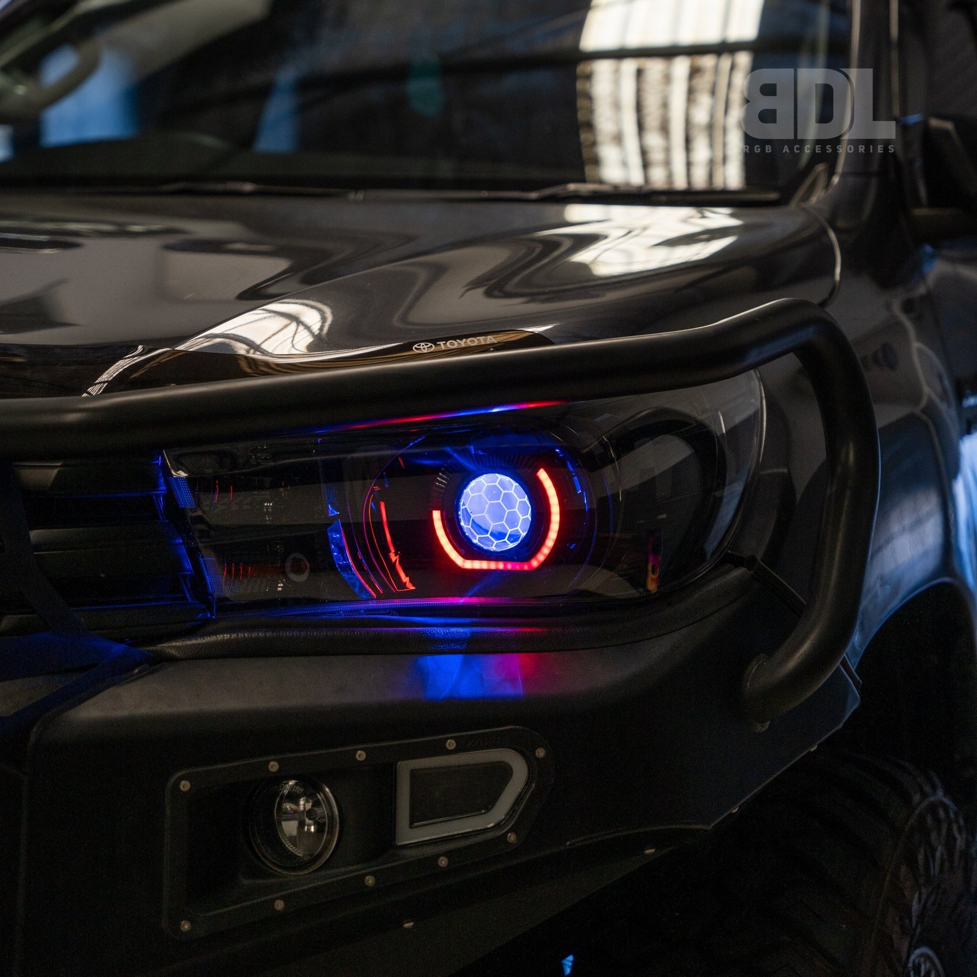 LED 'Angry Eye' Headlights to suit Toyota Hilux N80 - Bushdoof Lighting