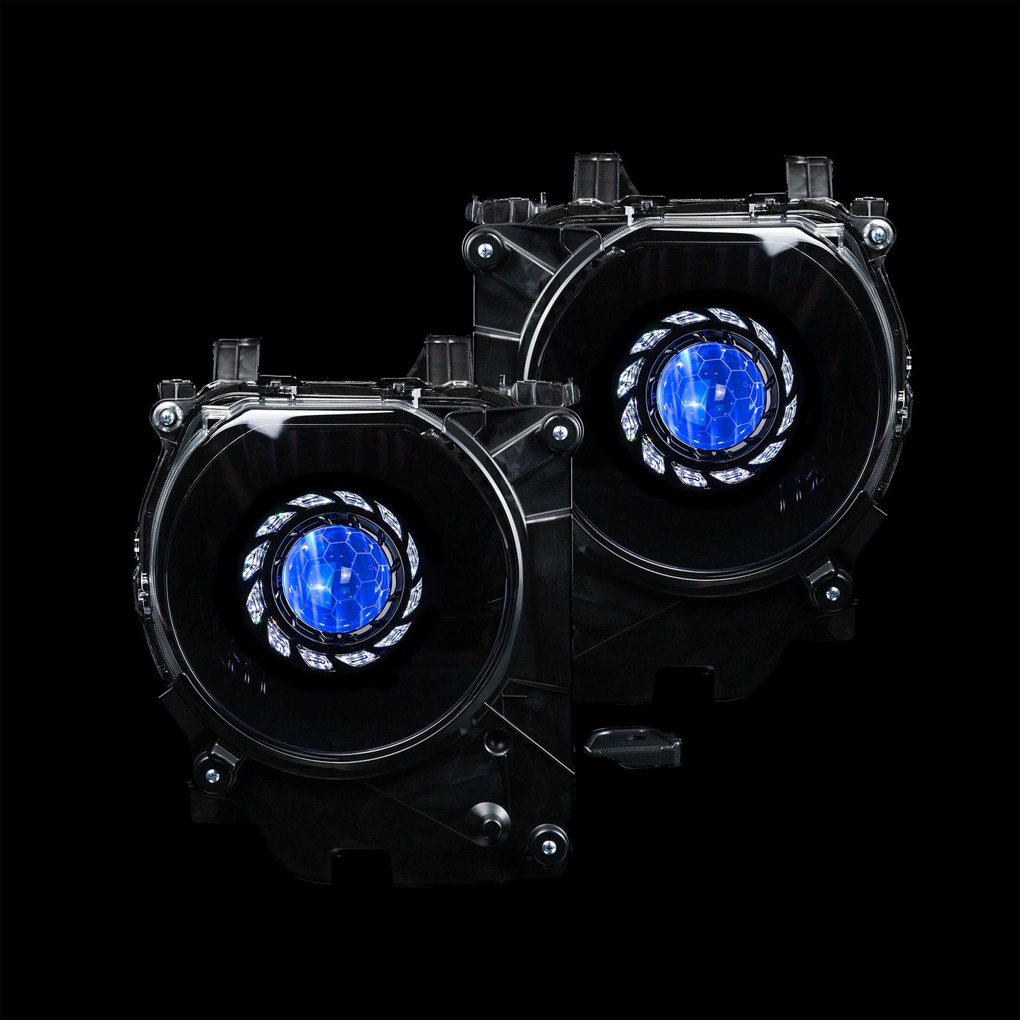 LED 'Turbine' Headlights to suit 2024+ Toyota 70 Series - Bushdoof Lighting