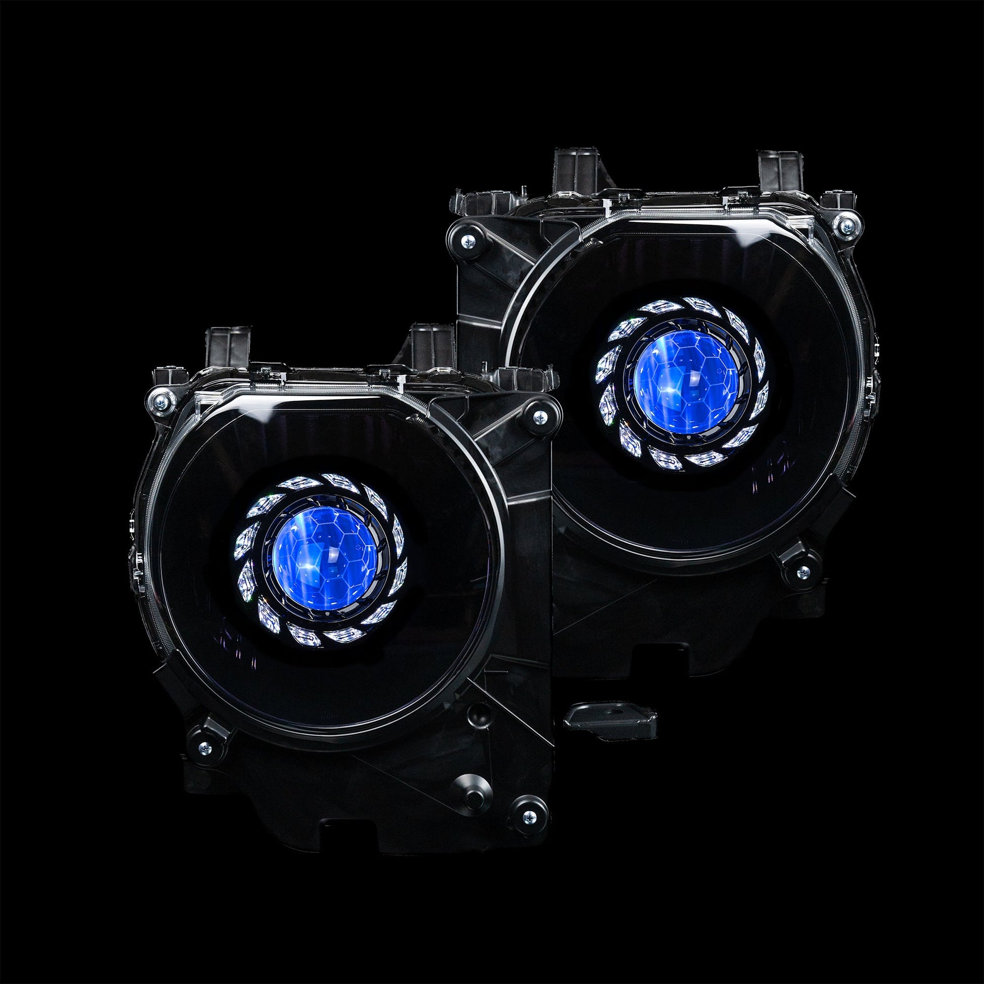 LED 'Turbine' Headlights to suit 2024+ Toyota 70 Series - Bushdoof Lighting