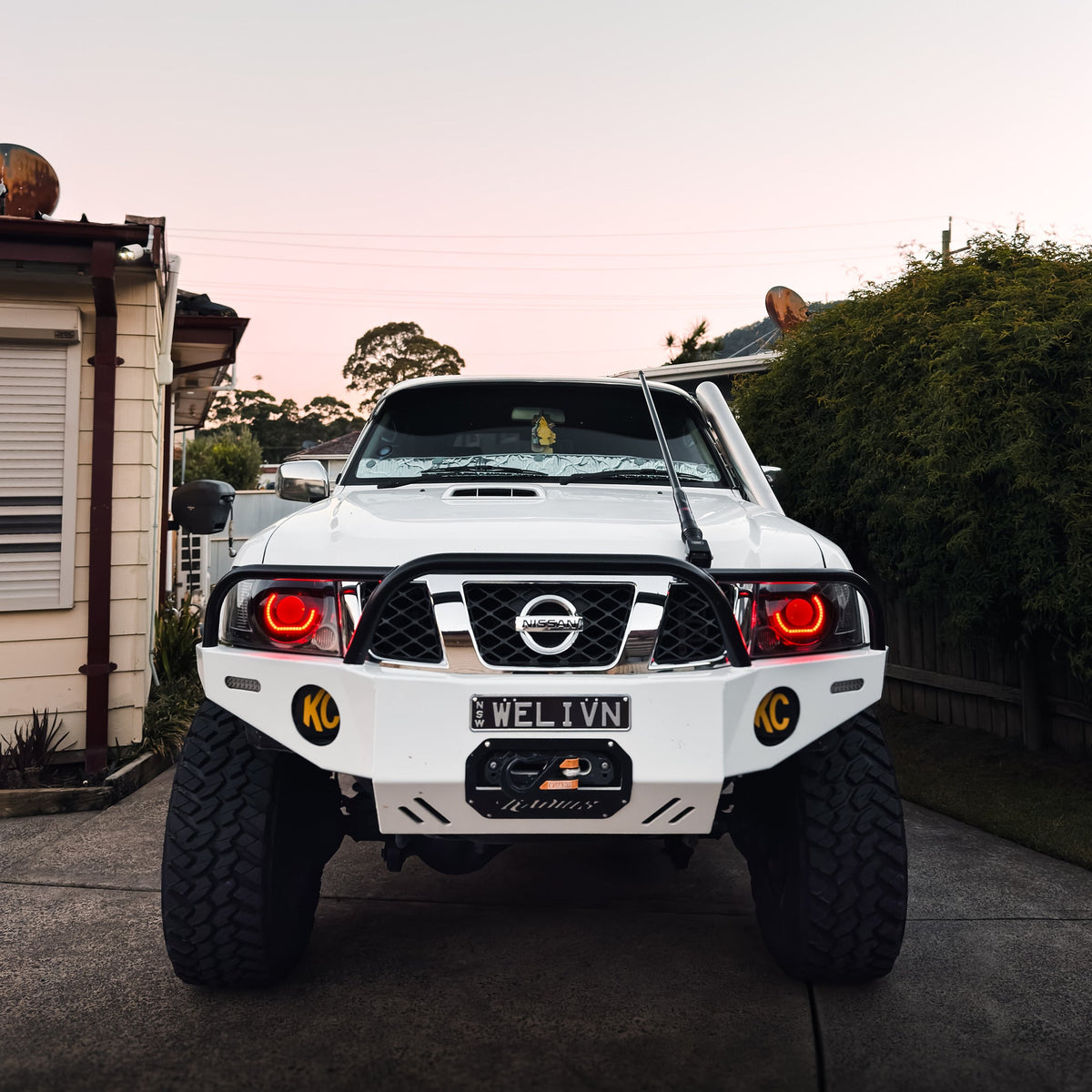 Nissan Patrol Y61 S4 LED 'Angry Eye' Headlights - Bushdoof Lighting