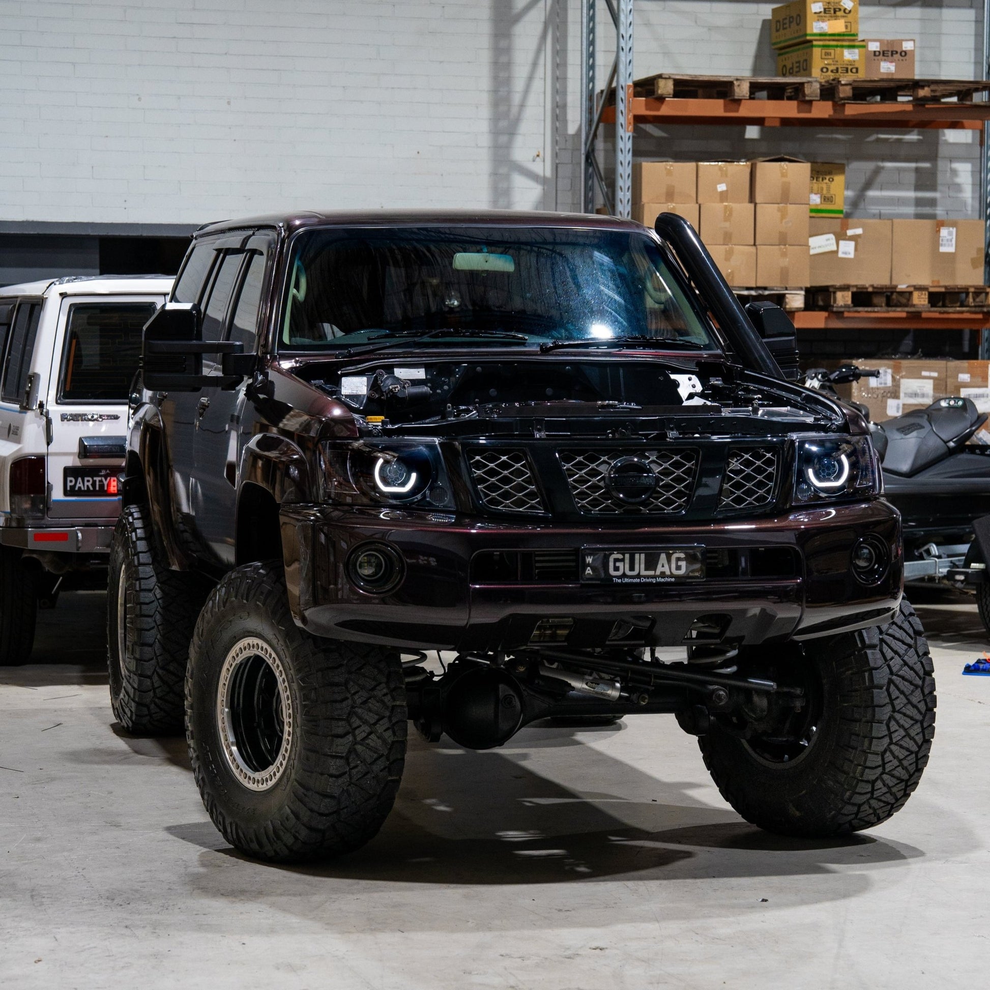 Nissan Patrol Y61 S4 LED 'Angry Eye' Headlights - Bushdoof Lighting