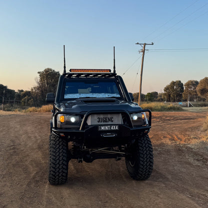 OEM+ Black Headlights to suit Toyota 70 Series - Bushdoof Lighting