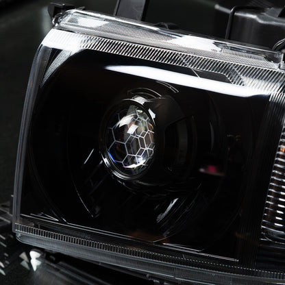 OEM+ Black Headlights to suit Toyota 70 Series - Bushdoof Lighting
