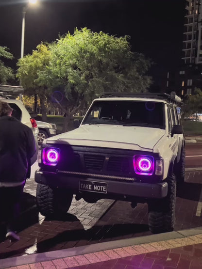 7" 'Halo' LED Colour Chasing Headlights